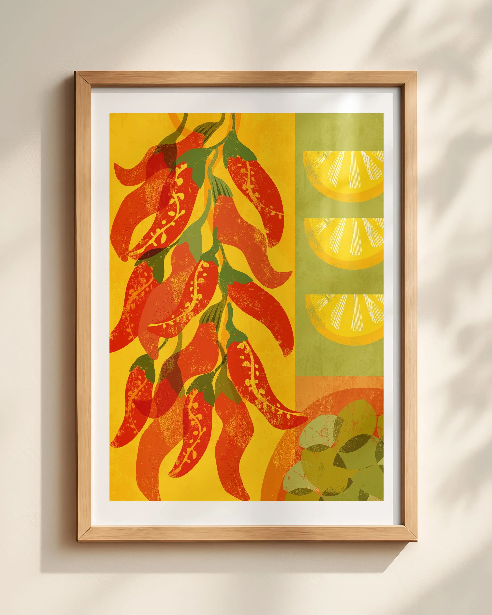Chilli Lemon Art Print