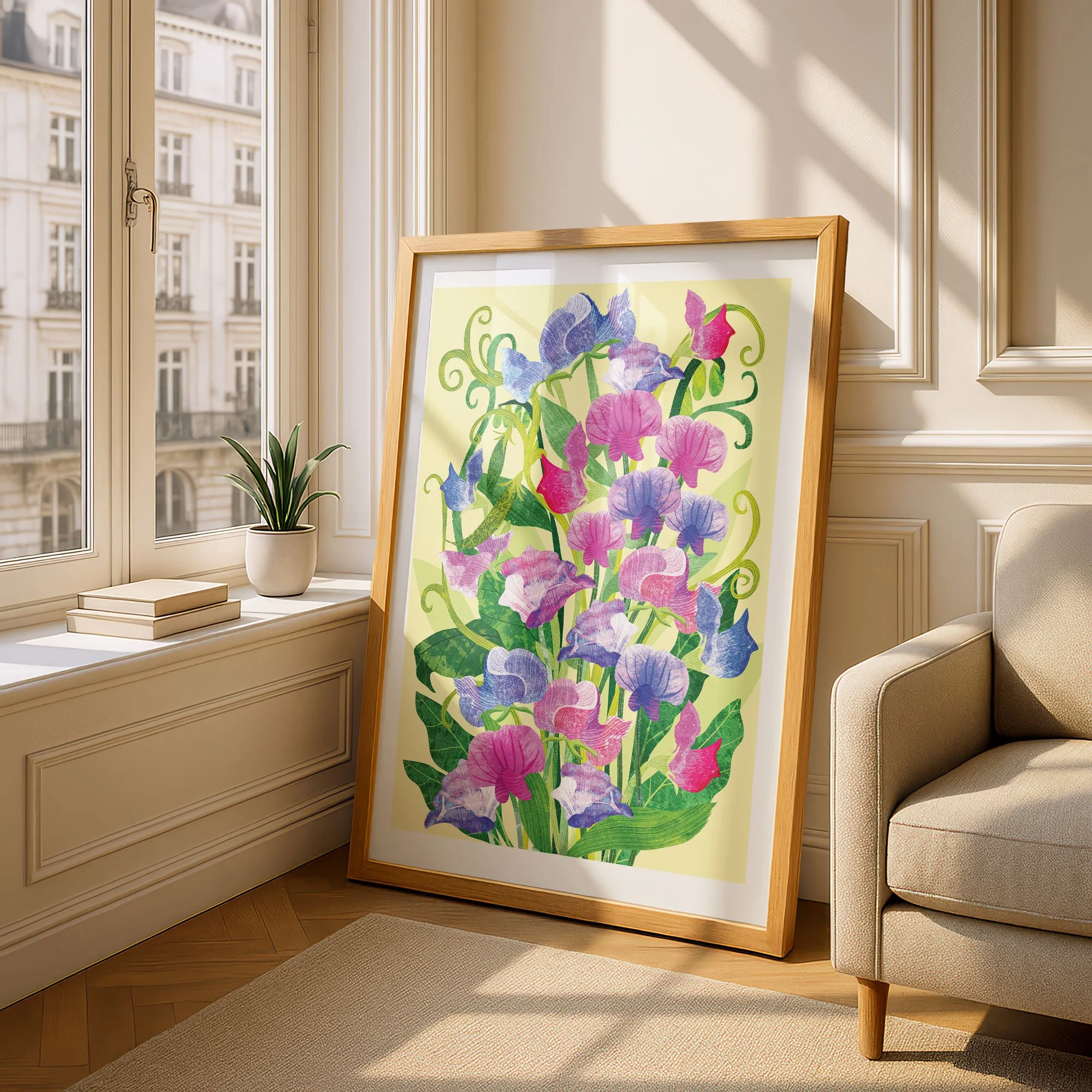 Art-Print-Flowers-Sweet-Pea-Frame-Astrid-Weguelin.jpg