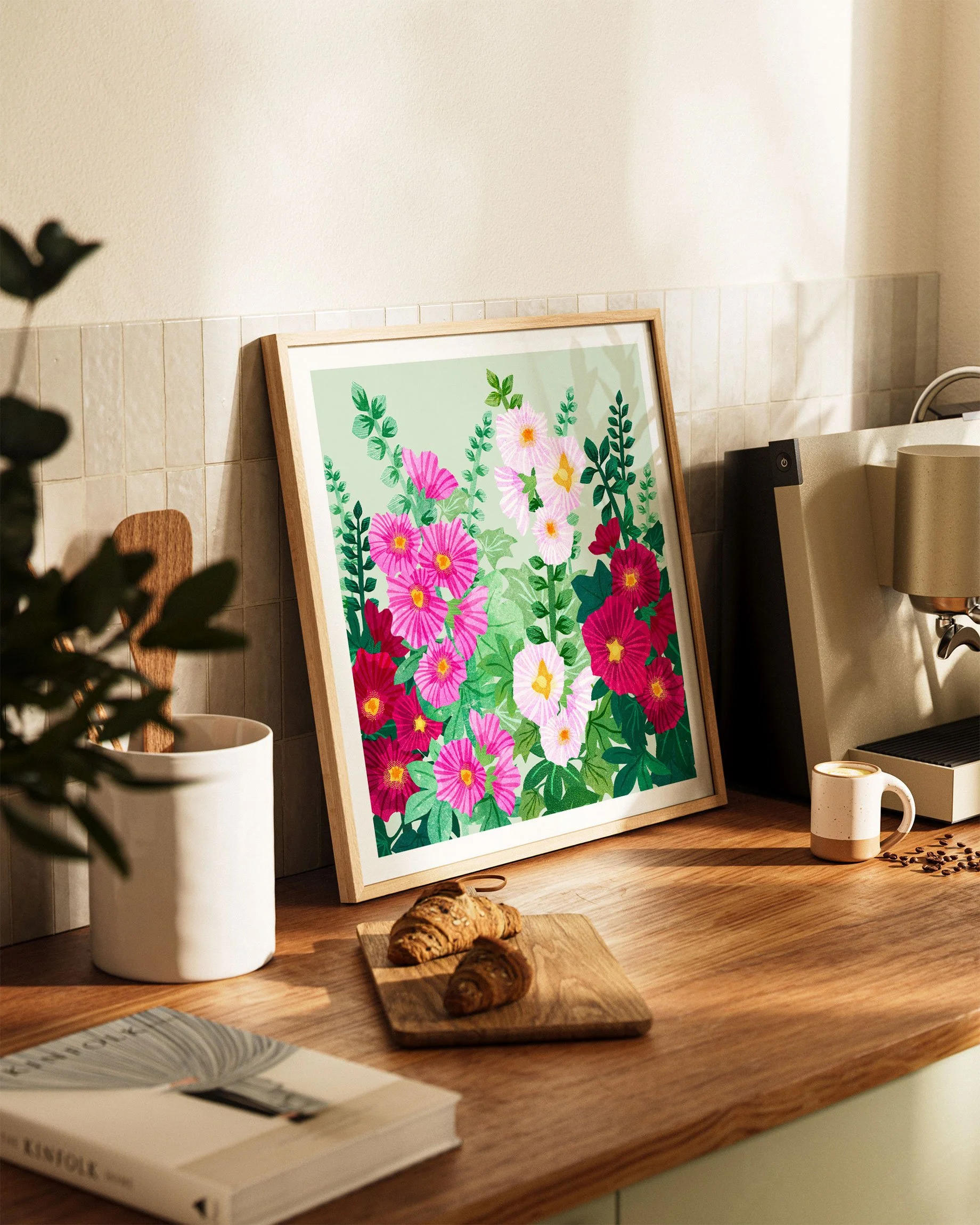 Art-Print-Hollyhocks-Frame-2-Astrid-Weguelin.jpg