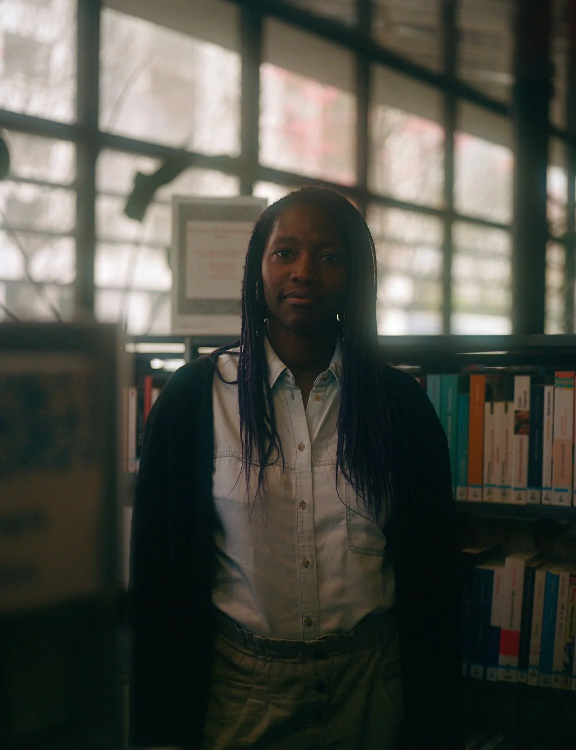 Portrait de Penda Diouf à la médiathèque Ulysse à Saint Denis