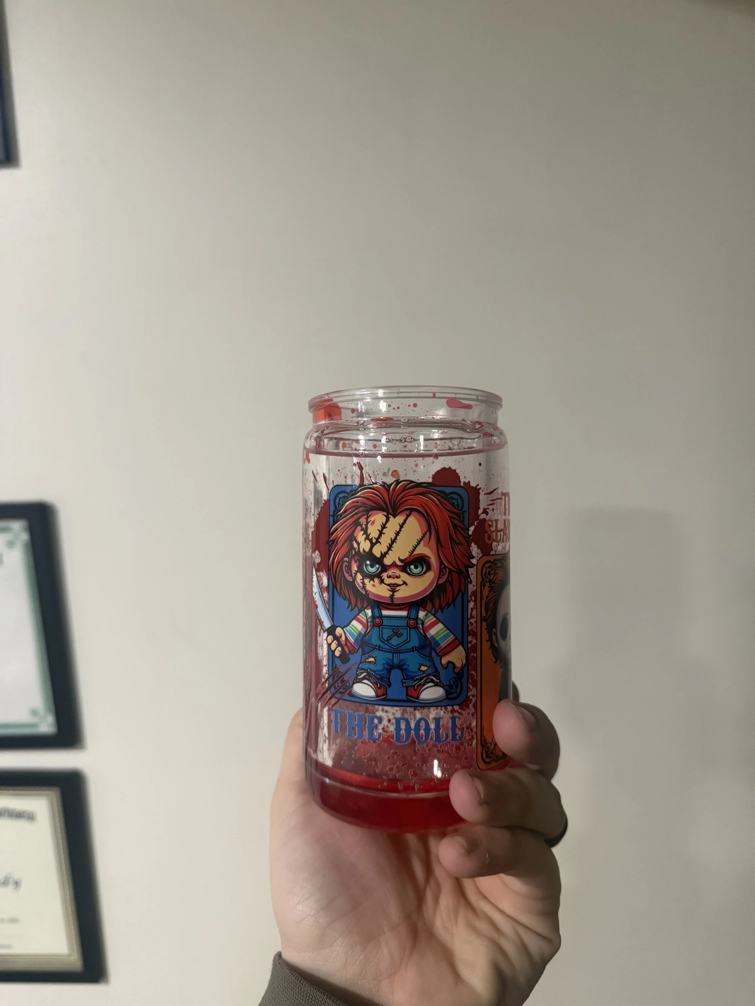 The Slasher Squad 16oz Can Cup
