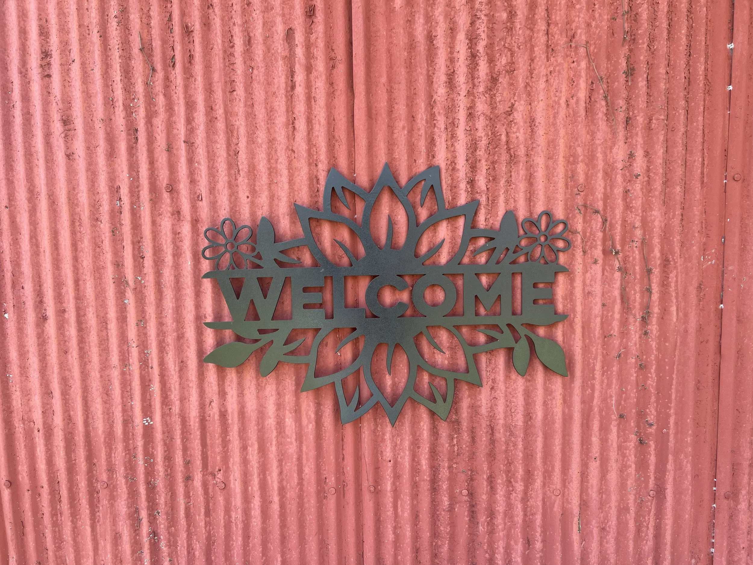 Floral Welcome Sign