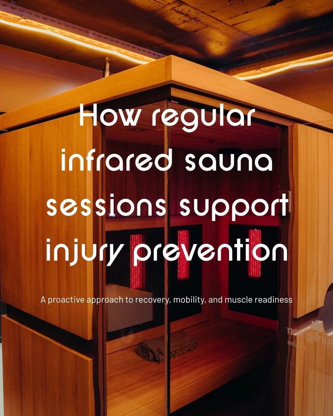 Train consistently. Recover intentionally. Stay injury-free.

Infrared therapy isn&rsquo;t just about relaxation, 
it&rsquo;s a proactive tool to support how your body moves, performs, and recovers.

With regular sessions, you can:
✨ release deep mus
