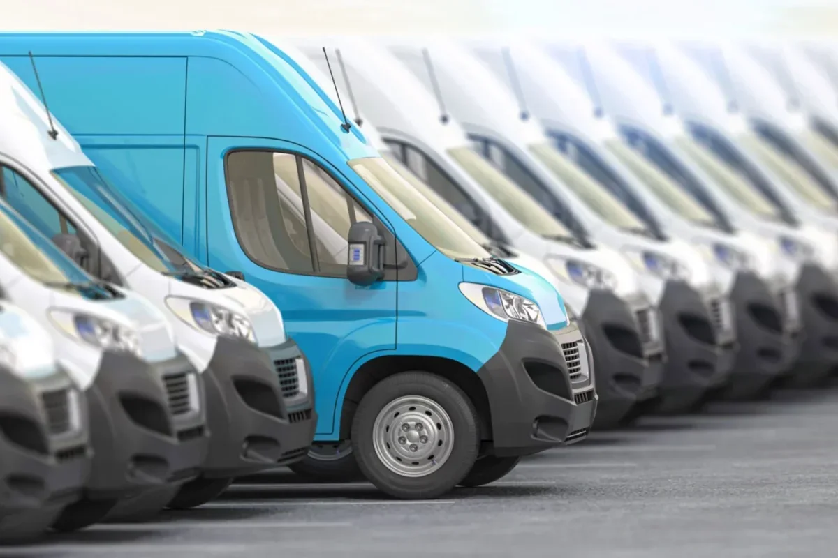 Fleet of commercial vans for business vehicle accident claims and replacement