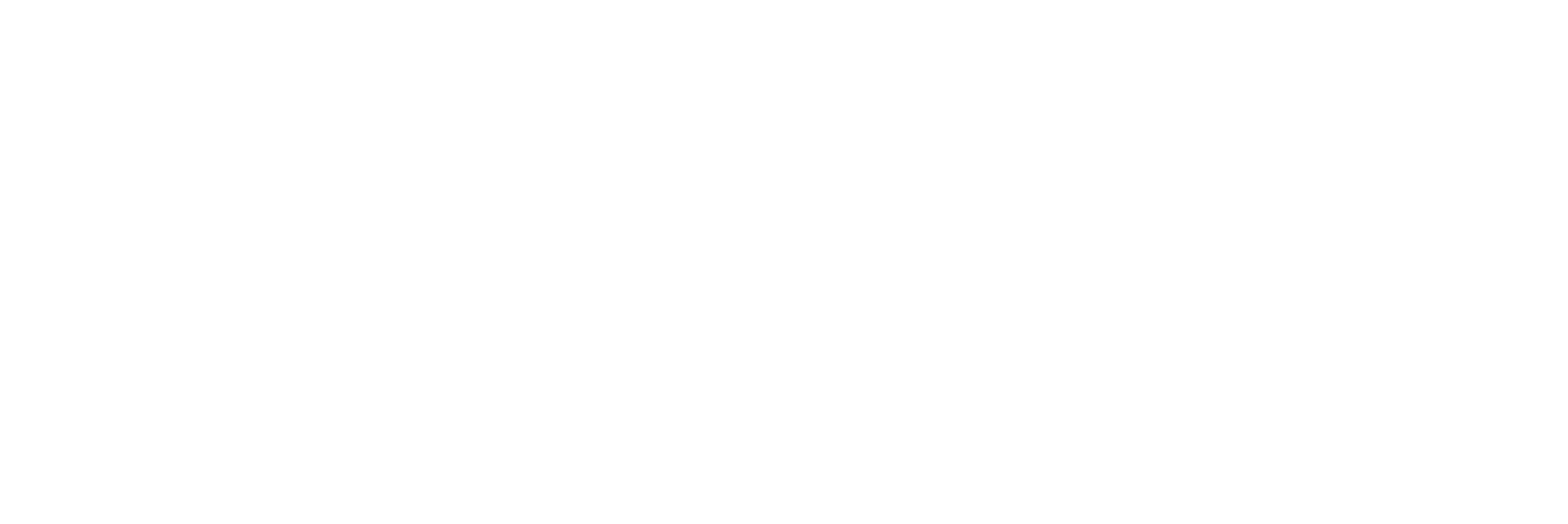 Black and white logo with a stylized sun, waves, and a rainbow, alongside the text 'OCEAN, LAND, SEA & SKY'.