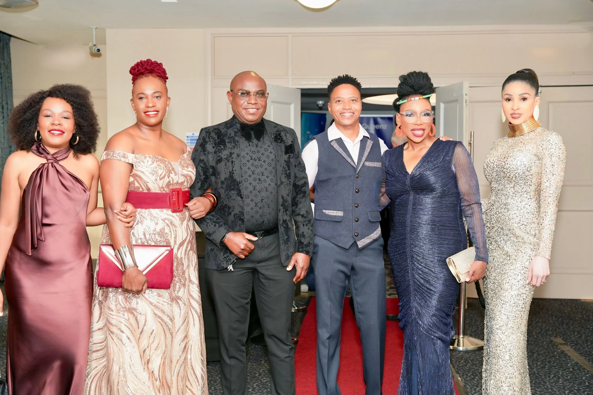 A panel of pageant judges at the Africa UK pageant which includes Ngozi Onwuchekwa