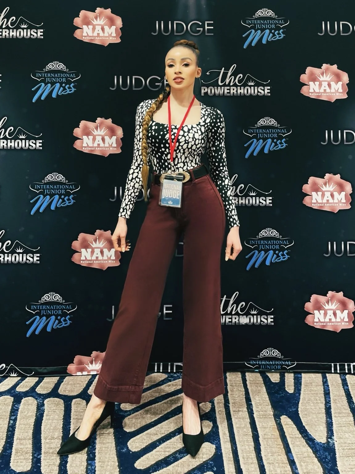 Ngozi Onwuchekwa serving a Pageant Judge at National America Miss
