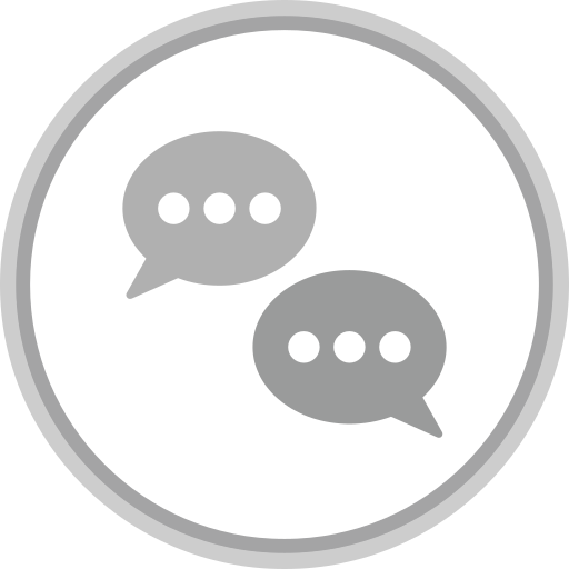 Icon of two speech bubbles representing communication or messaging.