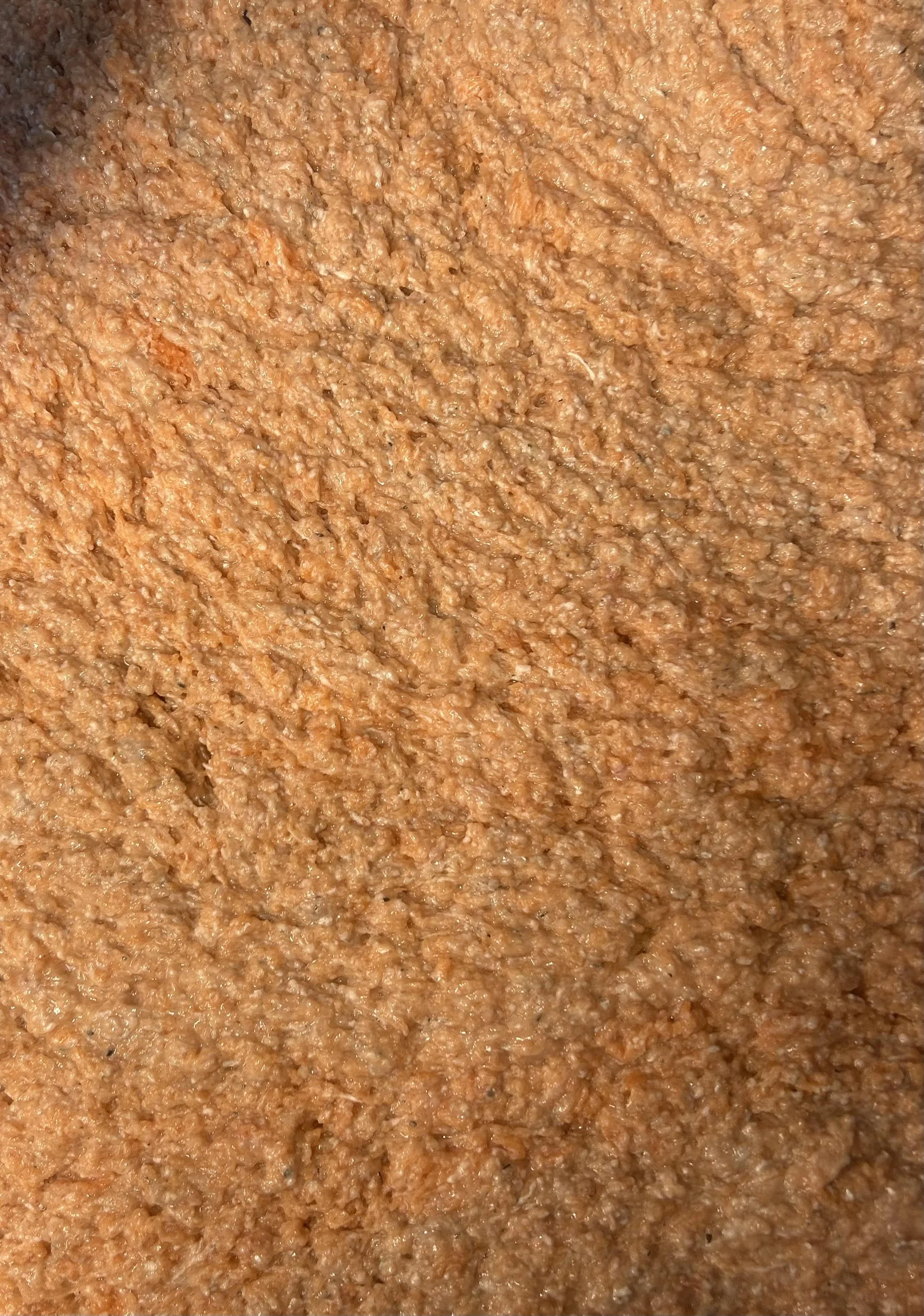 Close-up of seasoned ground beef, cooked and browned with a coarse texture.