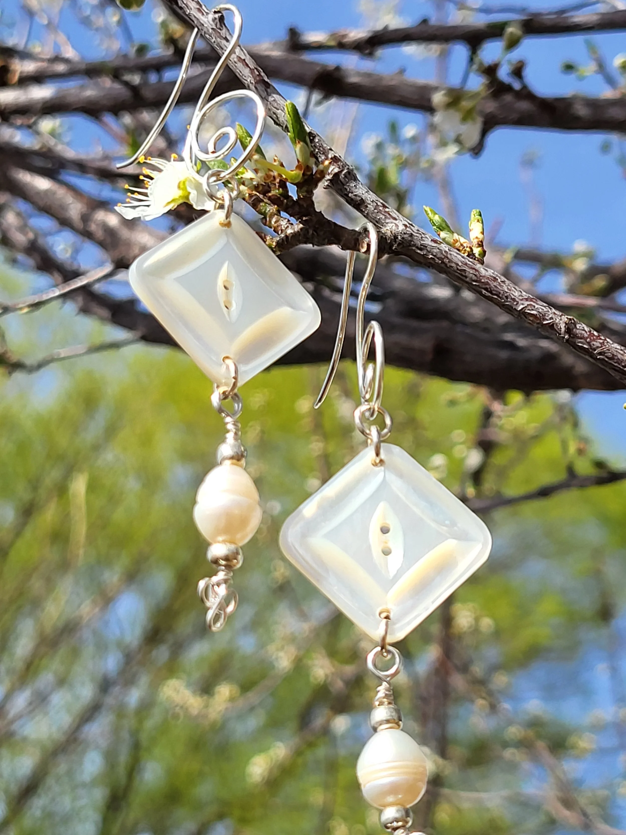 Lg Carved Square Button with Pearl Earrings-Outside.jpg