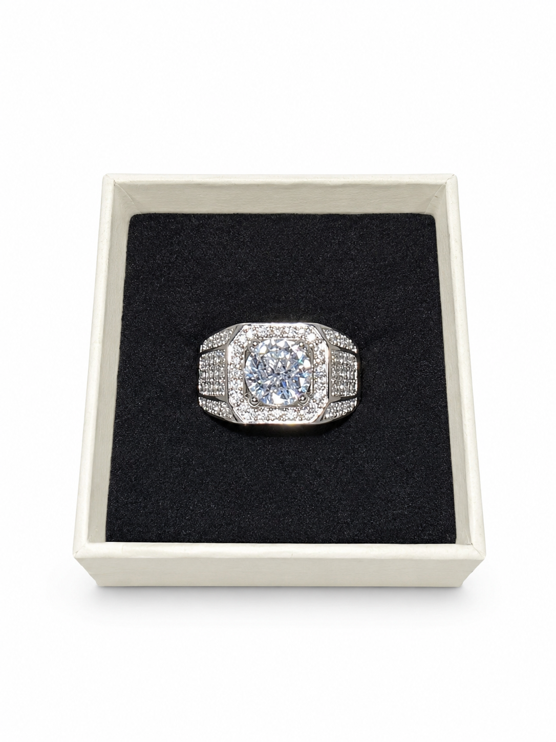 Timeless Elegance Moissanite & CZ Ring
