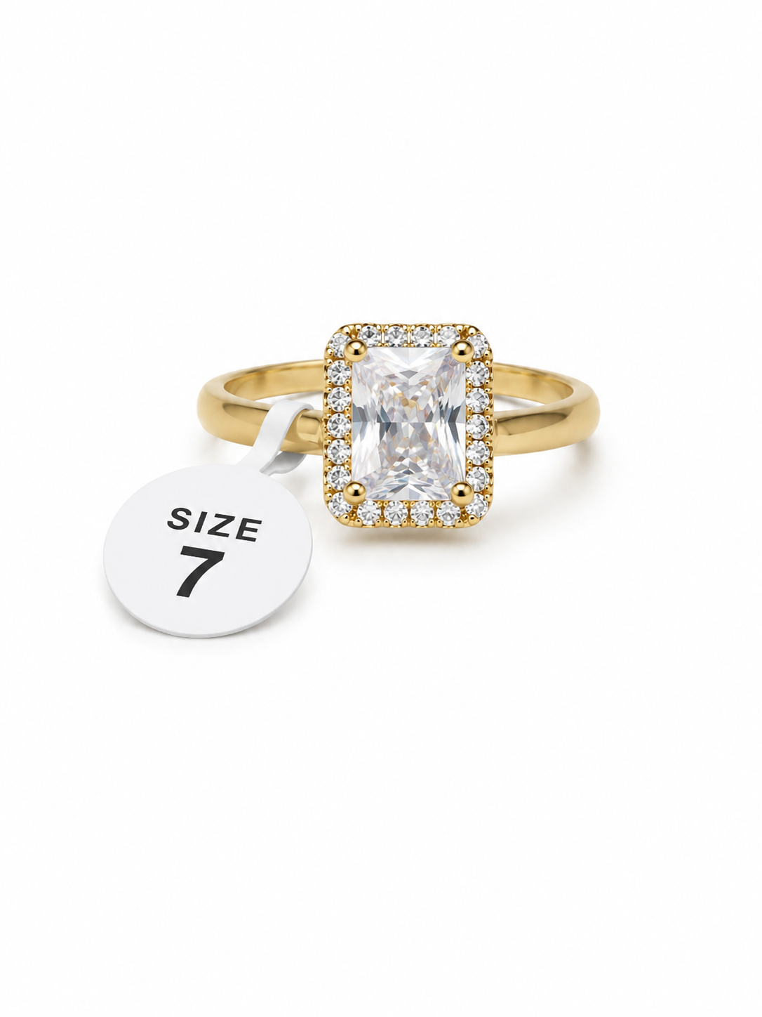 Gold Filled AAA CZ Classic Ring size 7