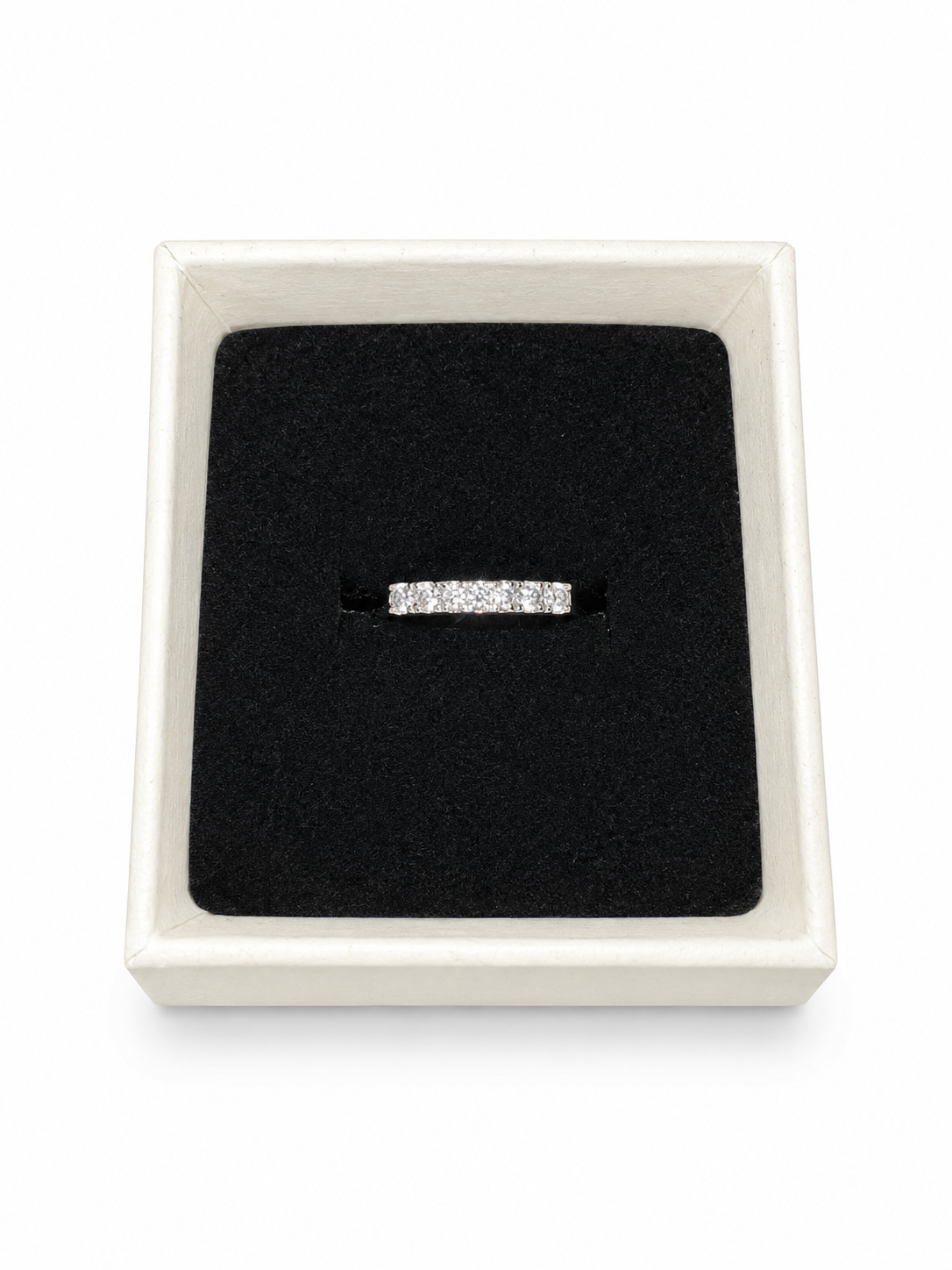 Elegance Moissanite Sterling Silver Ring