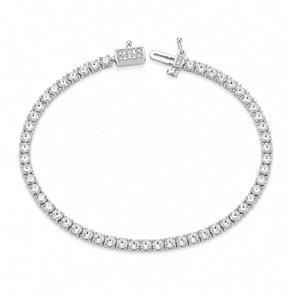 Lab-Grown Diamond Bracelet in .925 Silver