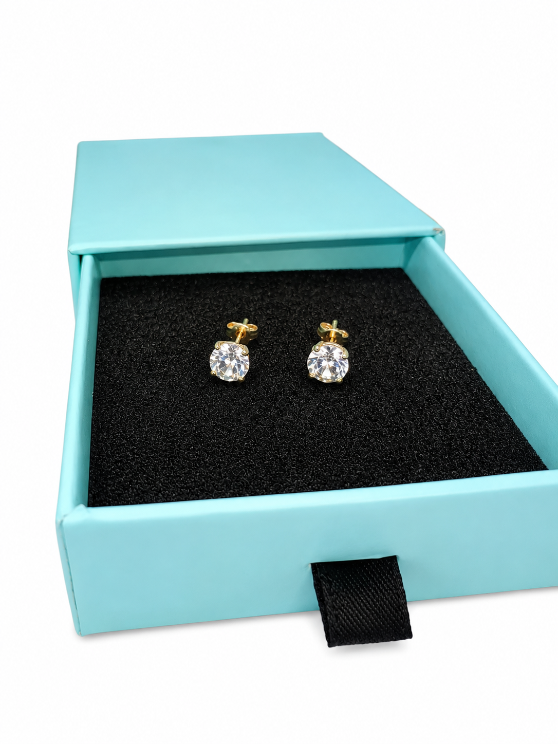 10Kt Gold Moissanite Earrings – 2 Carat