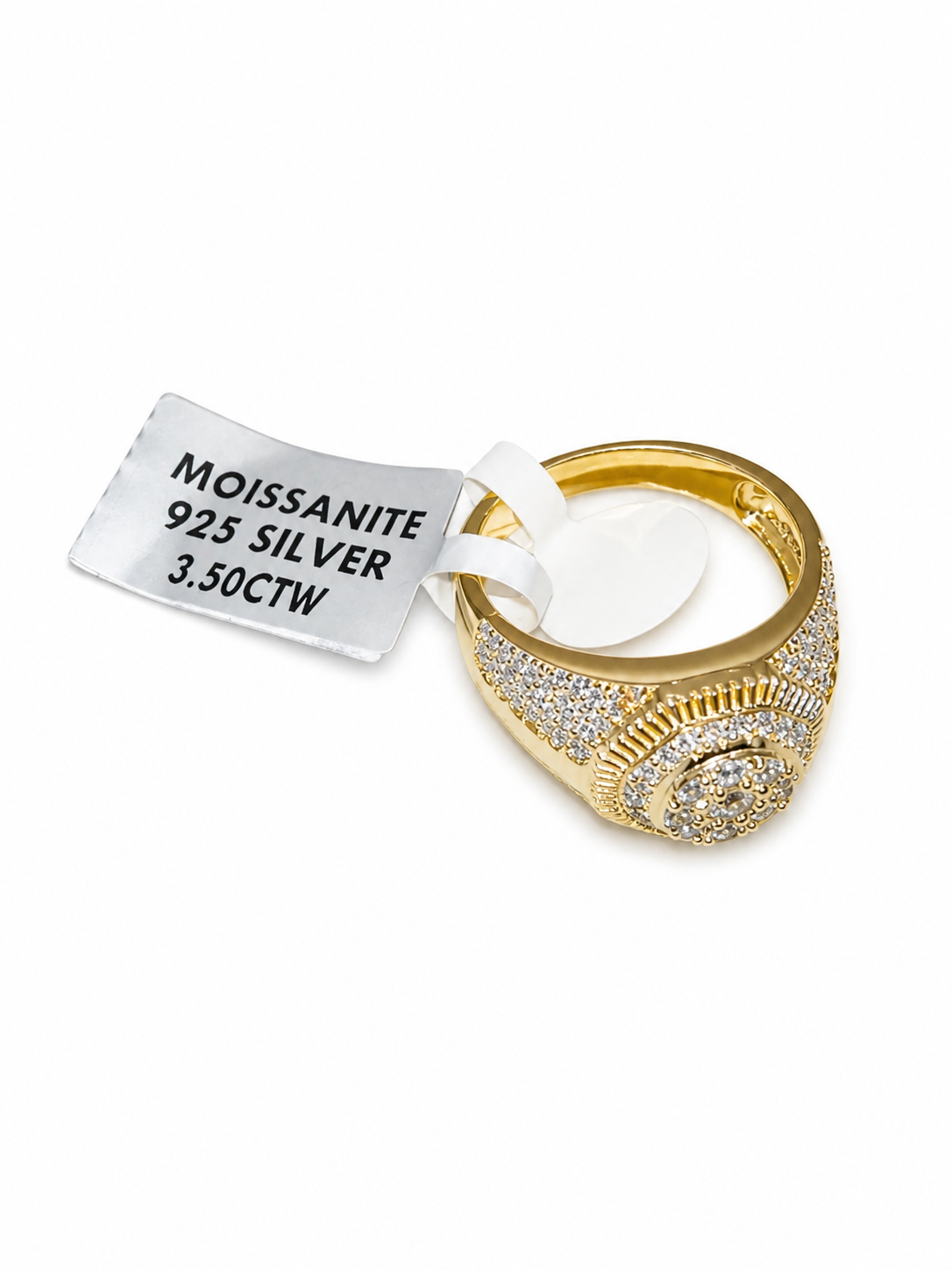 Gold Plated .925 Moissanite Ring size 12