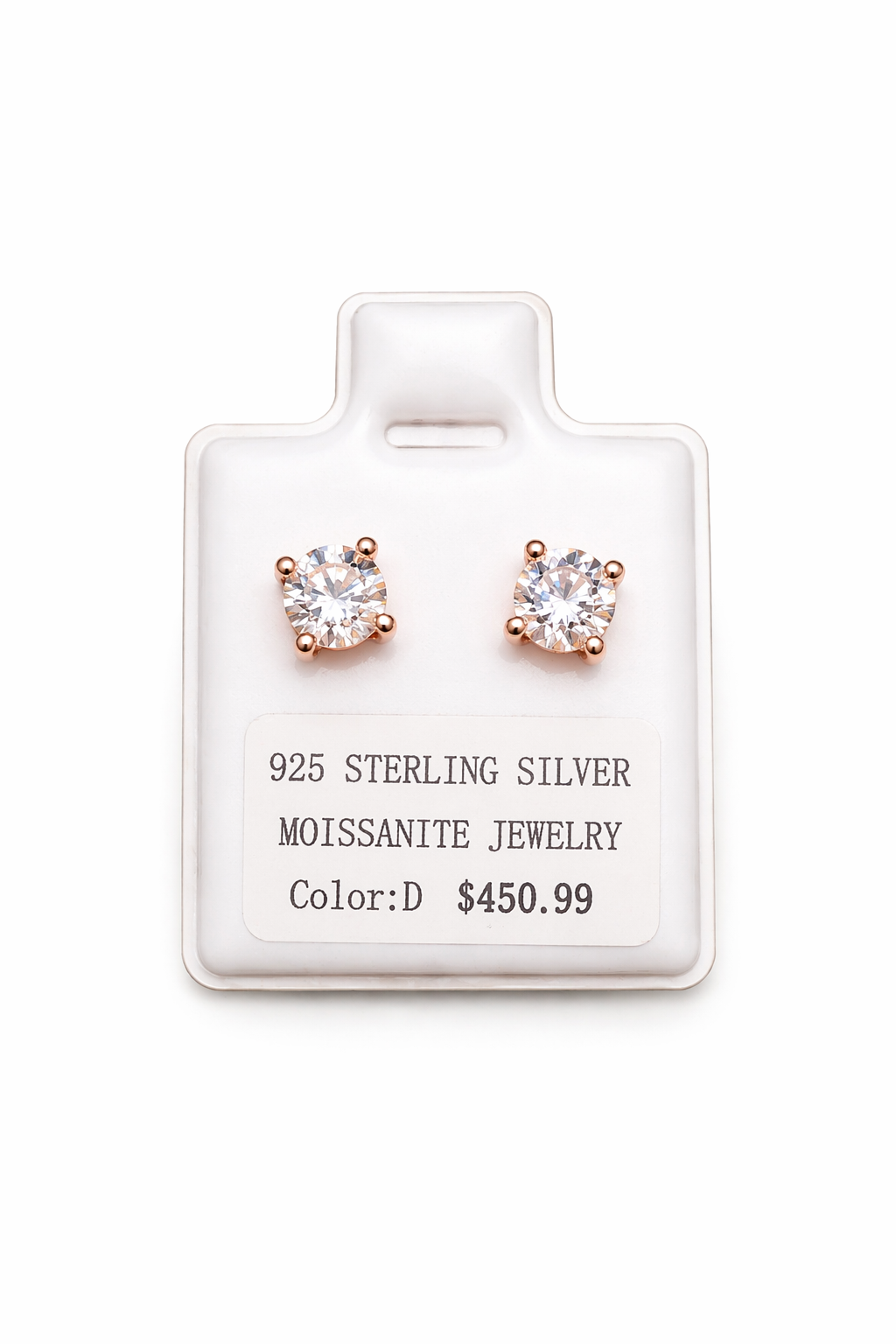 Radiant Moissanite Stud Earrings
