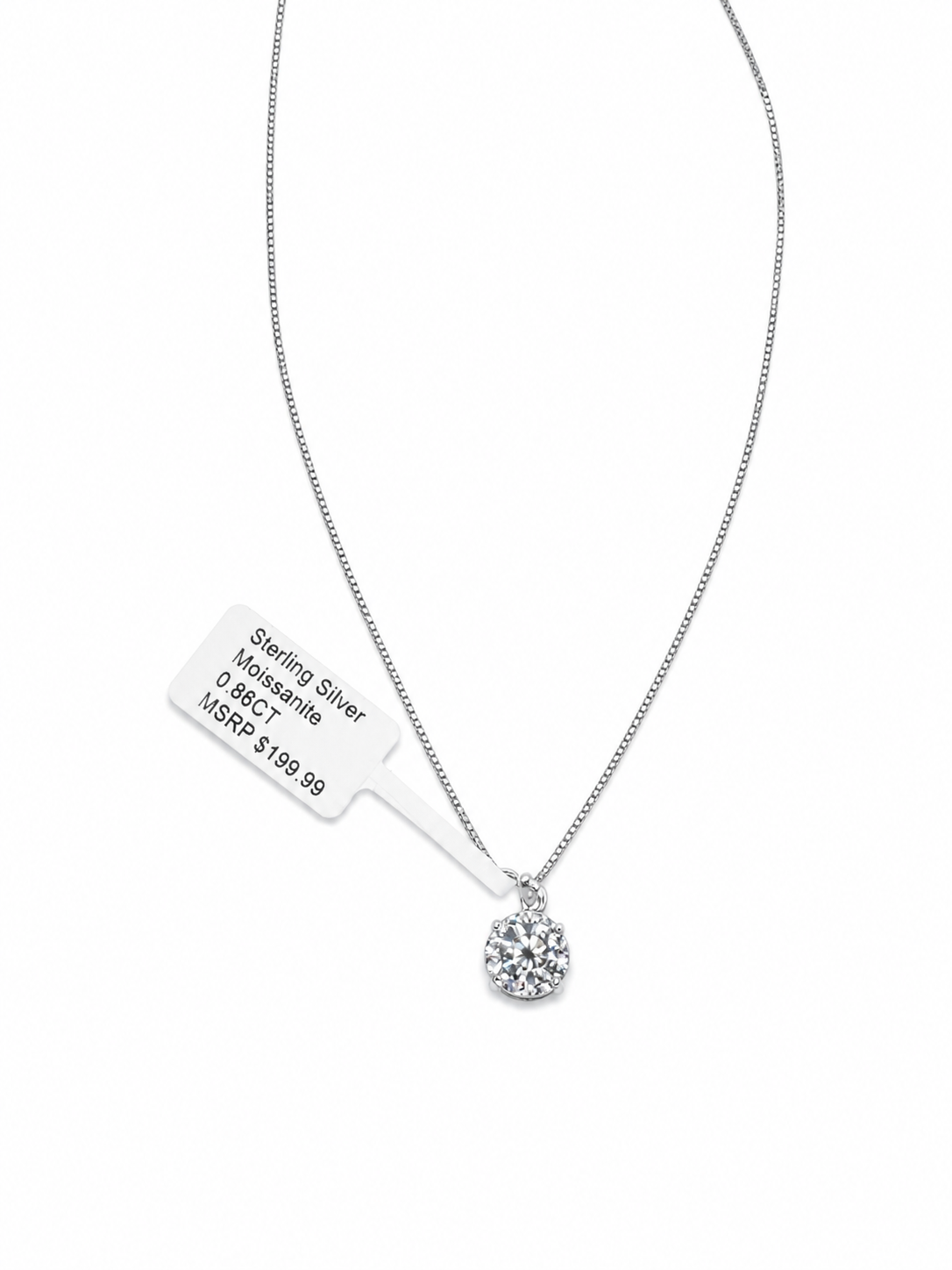 925 Sterling Silver Moissanite Necklace