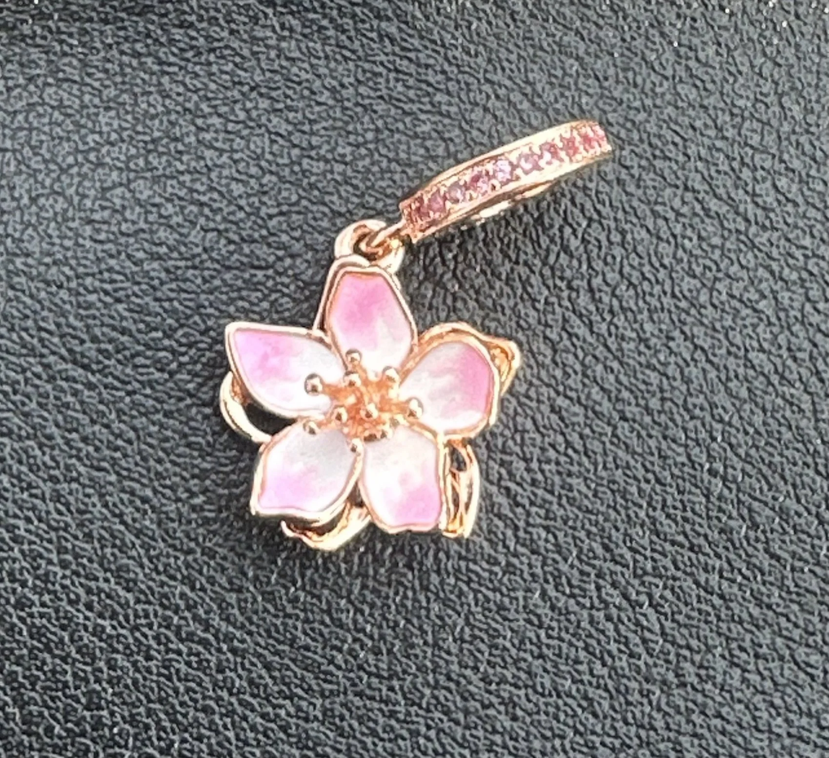 Rose Gold Floral Pandora Charm