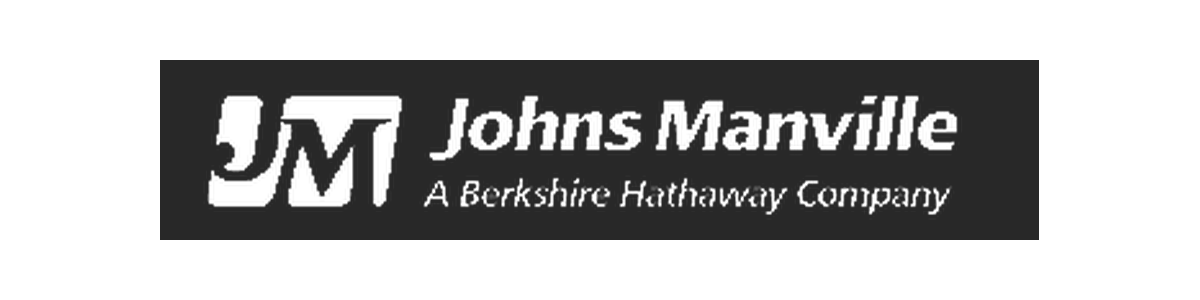 Johns Manville logo, a commercial roofing manufacturer Crabapple Roofing is approved to install
