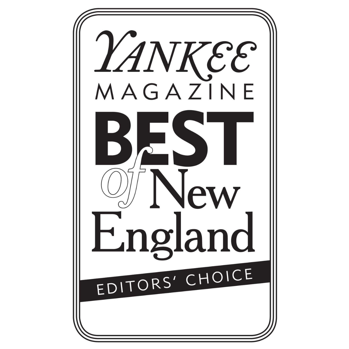 Yankee Magazine Best of New England Editors' Choice award badge