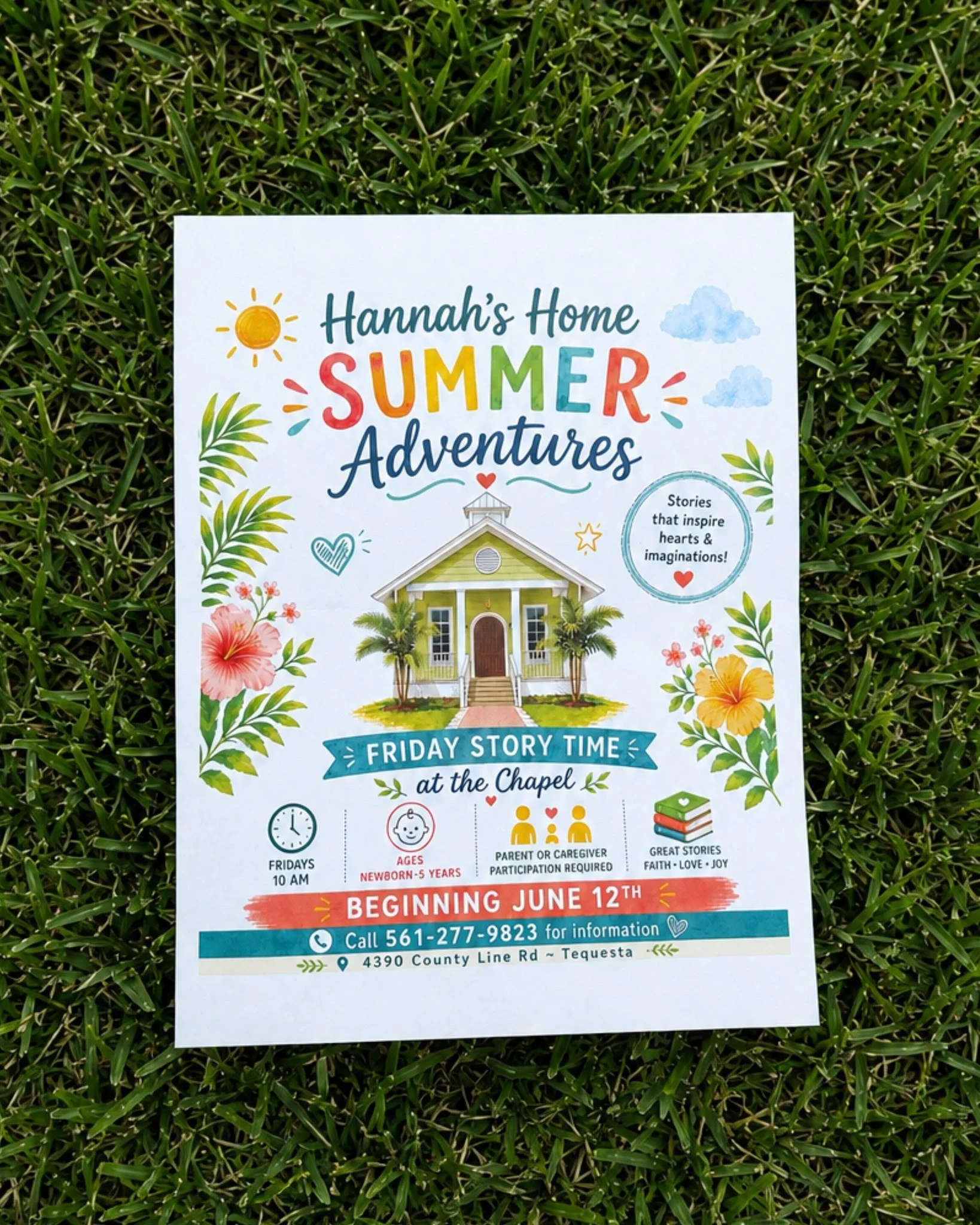 See you tomorrow for the beginning of our summer series, Friday Story Time at Hannah&rsquo;s Home, on Friday, June 12th at 10am! Bring your little ones for a peaceful morning in our New Life Chapel, where we&rsquo;ll enjoy inspirational stories desig