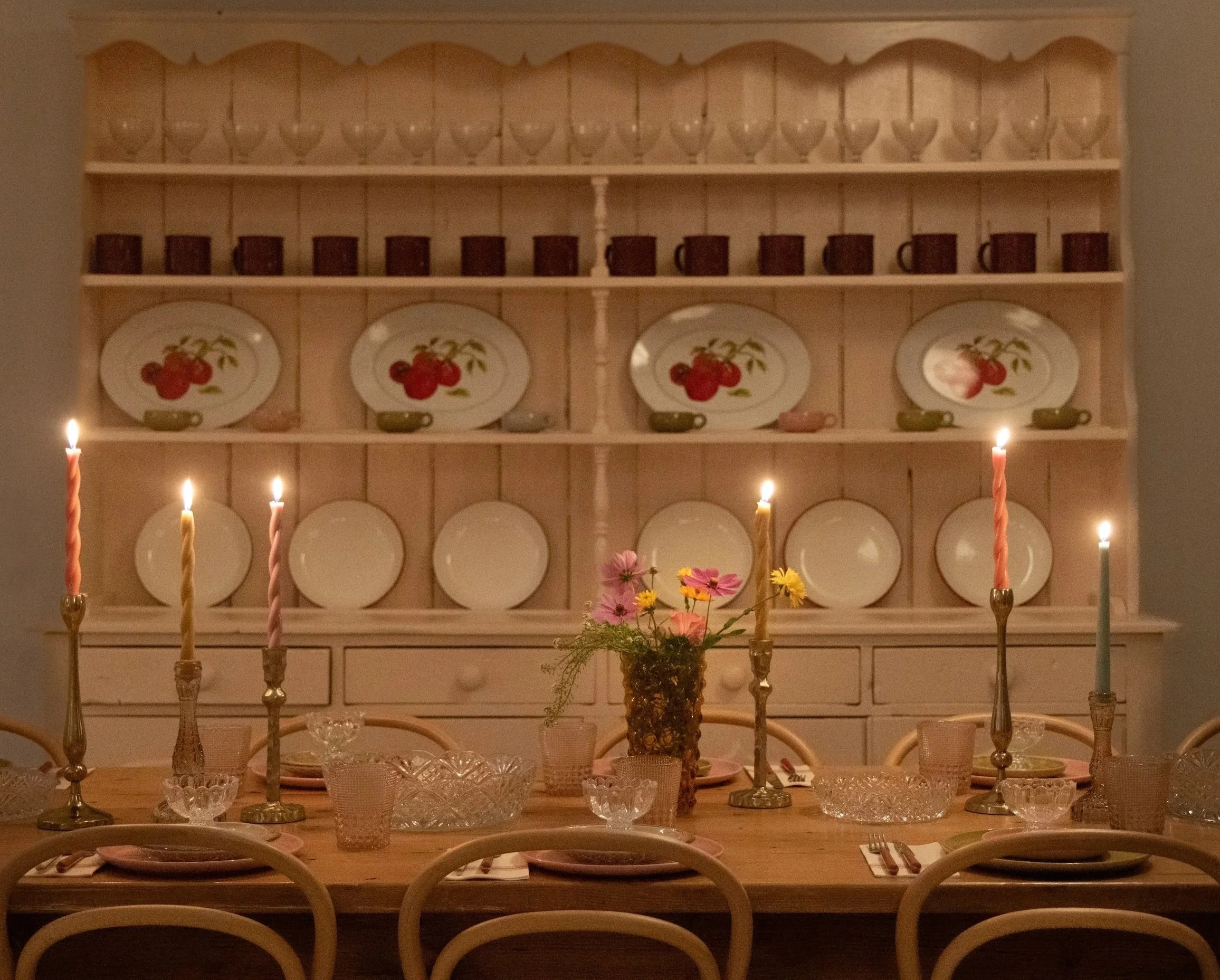 Group dining and private event setup at Mr. Cat Brasserie in Hudson NY