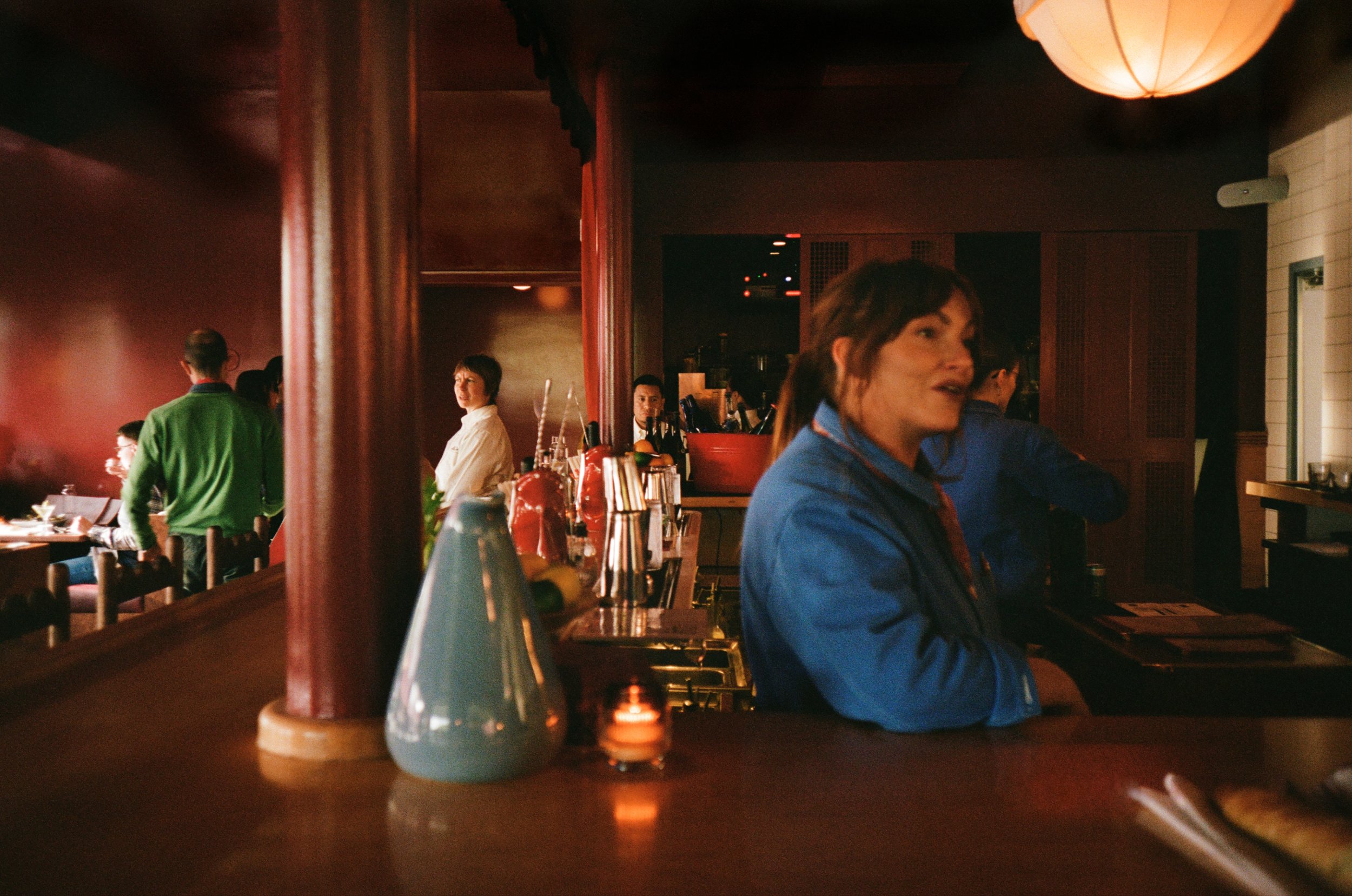Classic brasserie bar at Mr. Cat Brasserie in Hudson NY