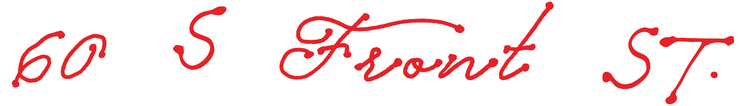 Stylized text reading "60's Front S" in red with black outline