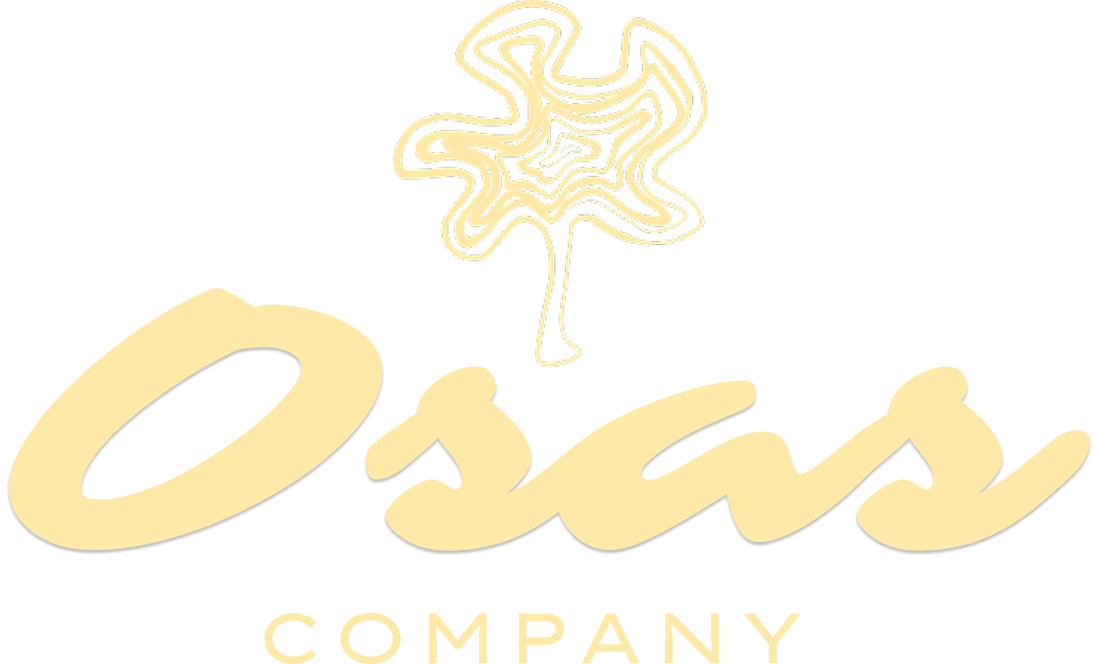 OSAS Company logo with a stylized cream-colored text and a cream-colored flower above it.