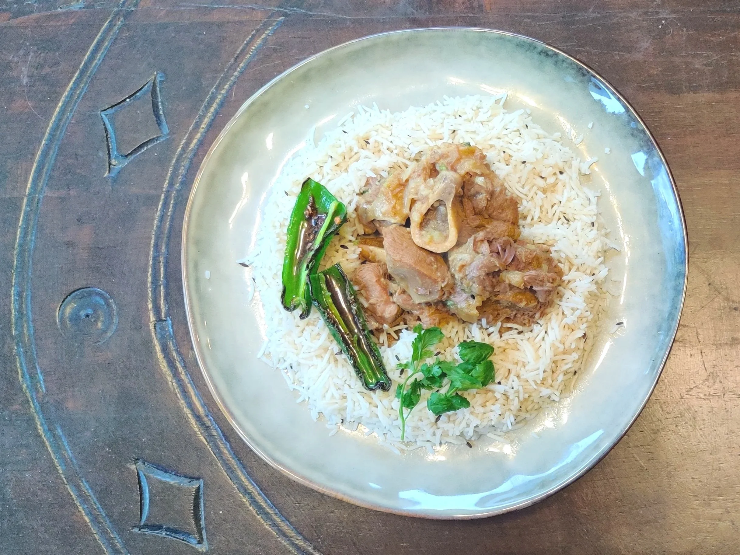 Achar Gosht (stewed lamb in Pakistani Pickle spice)