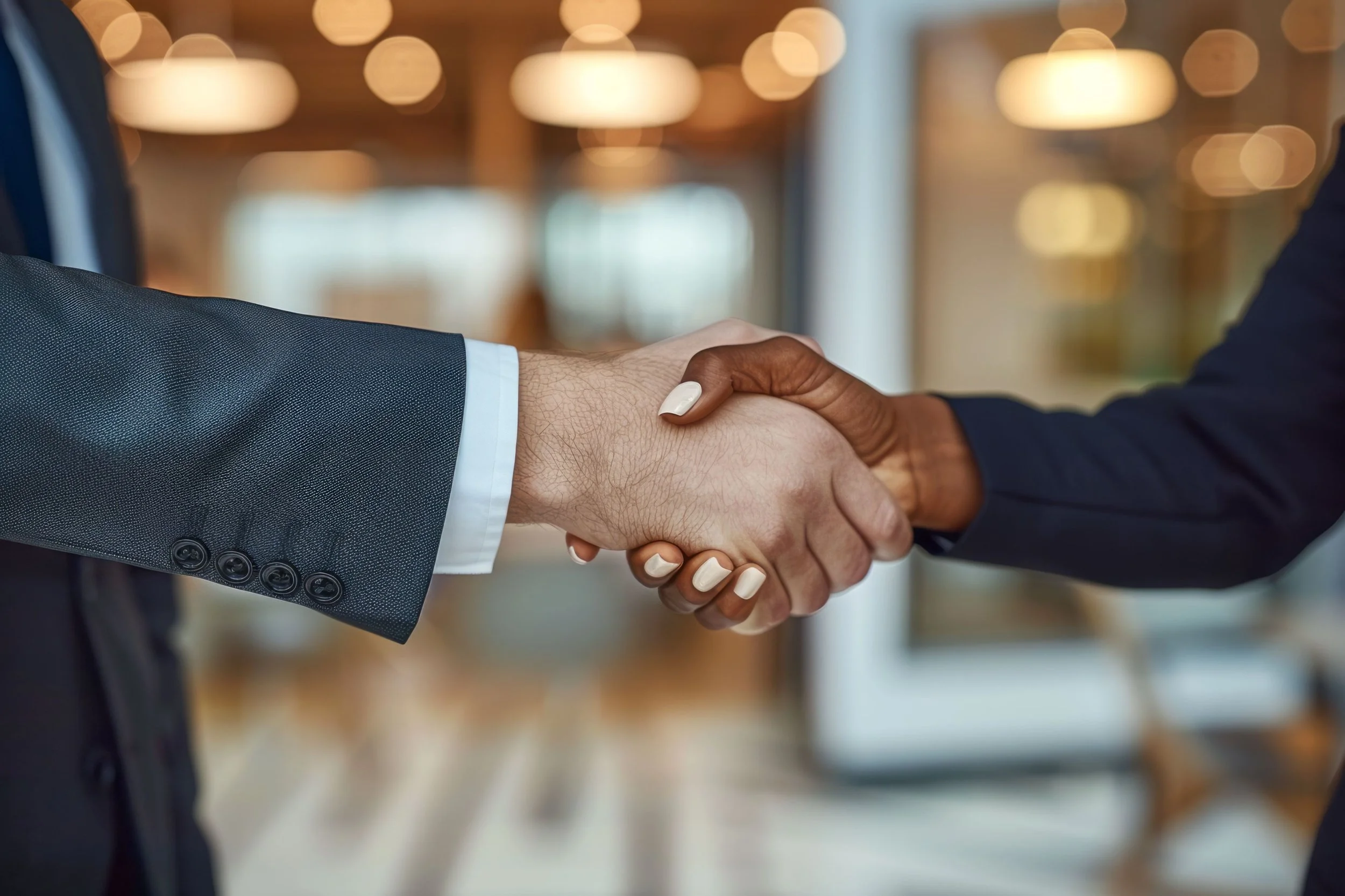 shaking hands, signifying partnership
