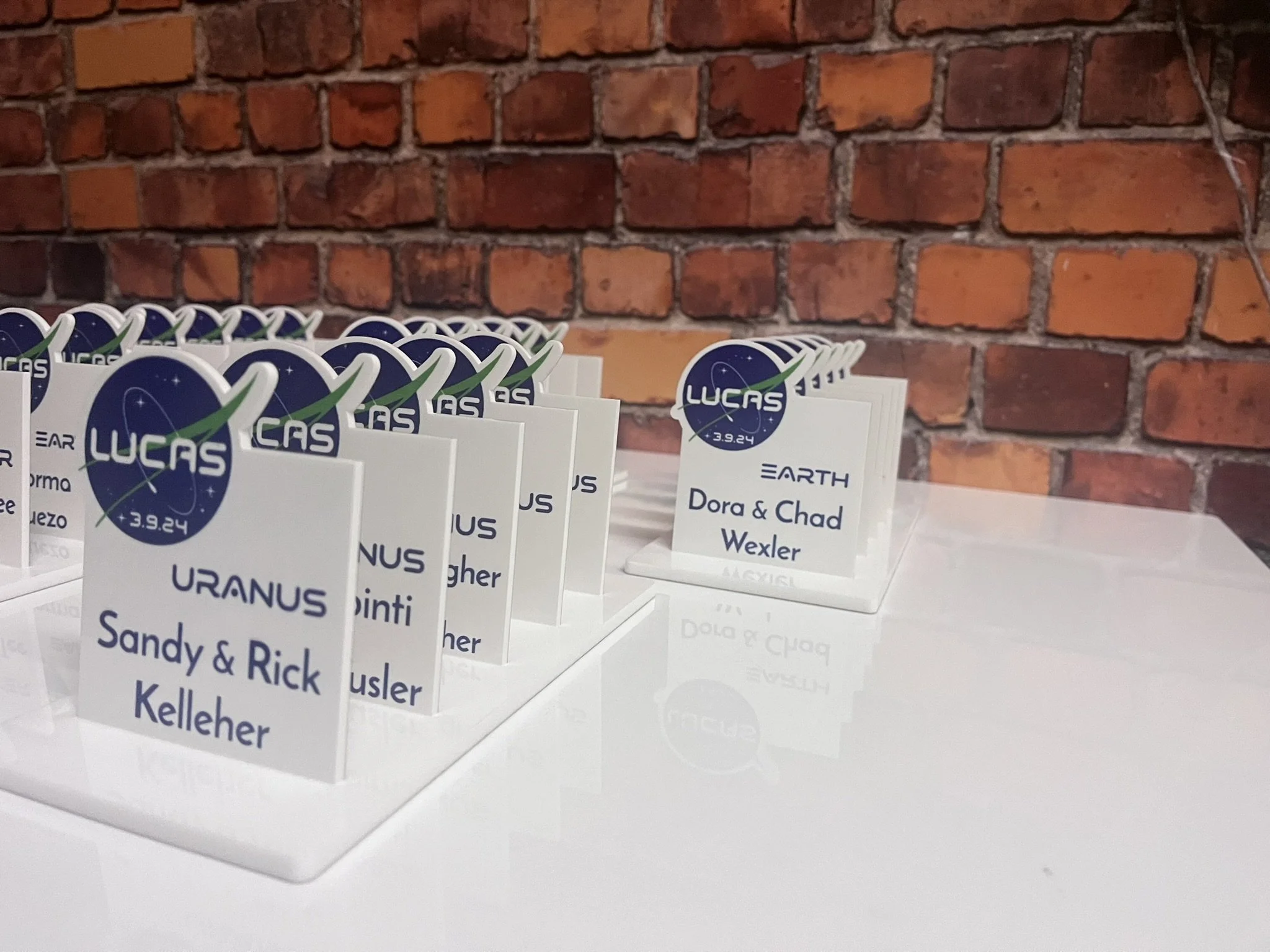 space/nasa escort cards