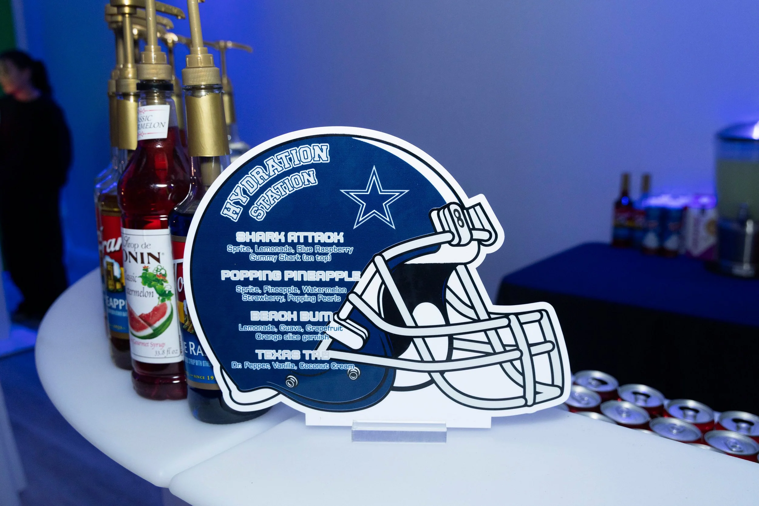 Dallas Cowboys Football Menu_Blue and White_Bar_Helmet.JPG