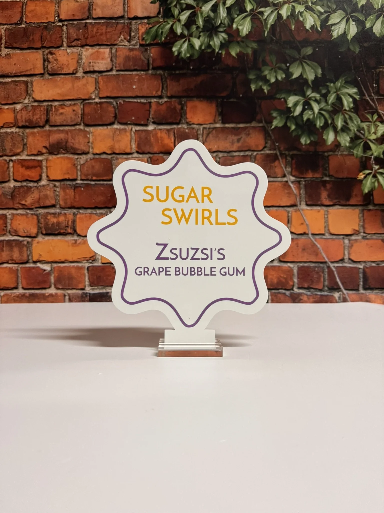 Custom scalloped edge menu. 