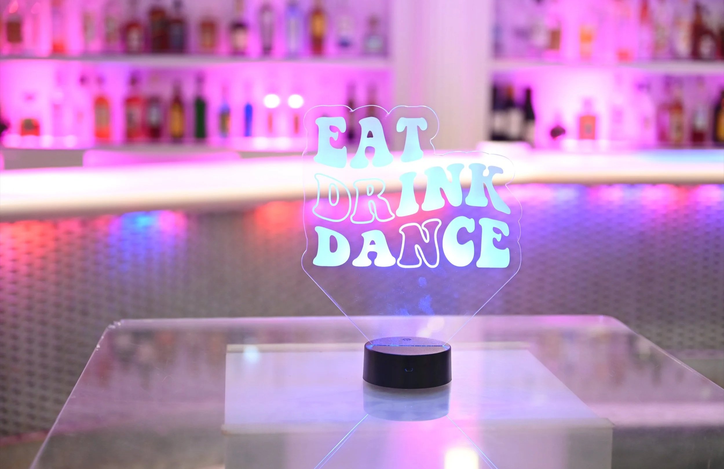 Custom LED centerpiece. 