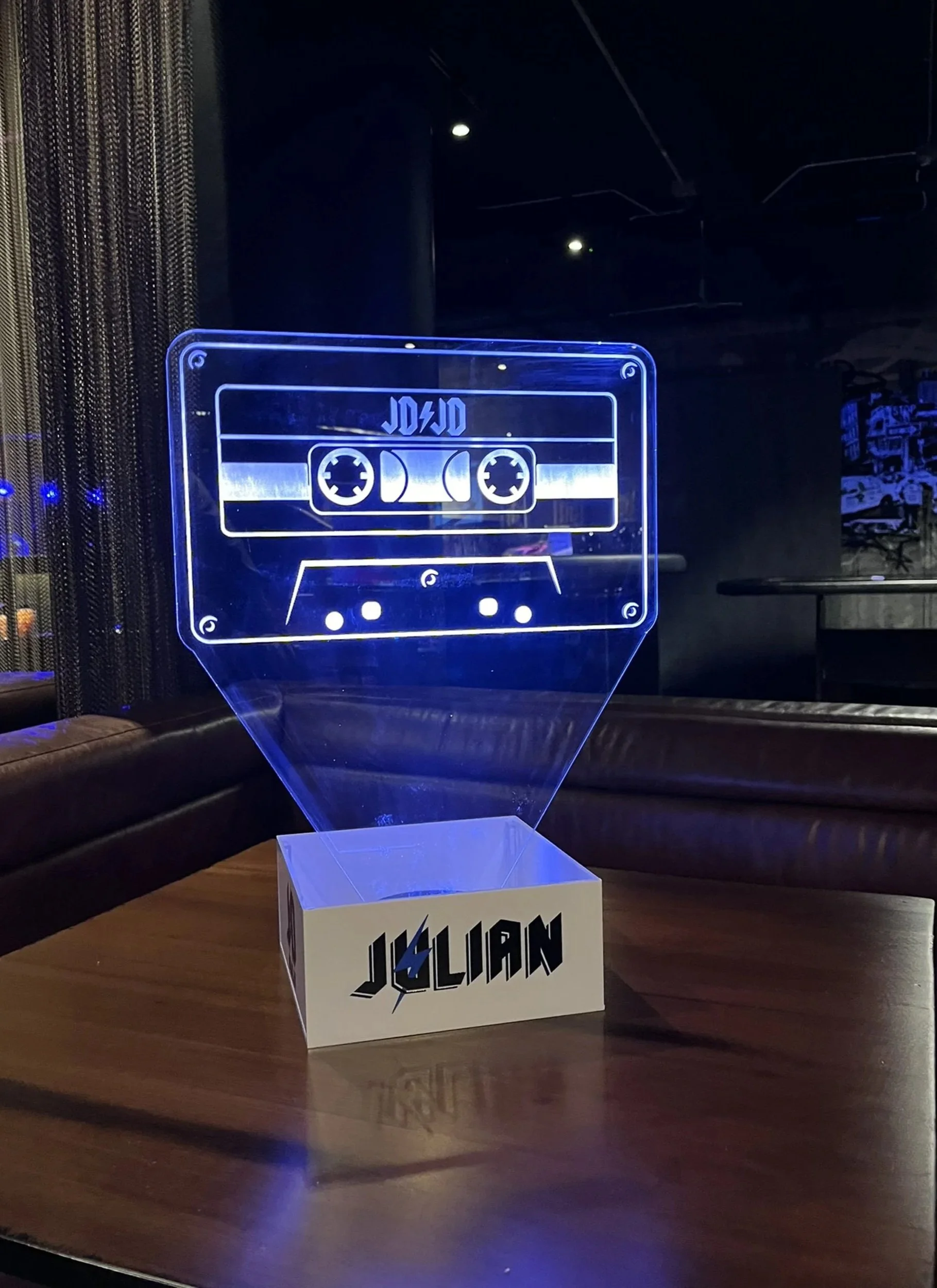 Large music themed LED centerpiece. 
