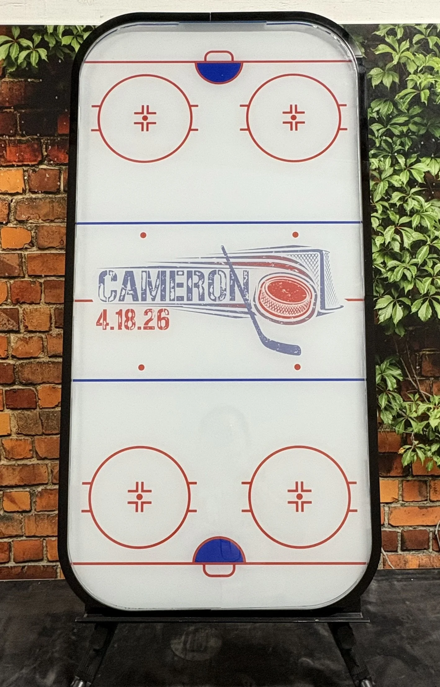 Hockey rink sign in board_Custom shape_Blue and red_Bar_Sports.JPEG