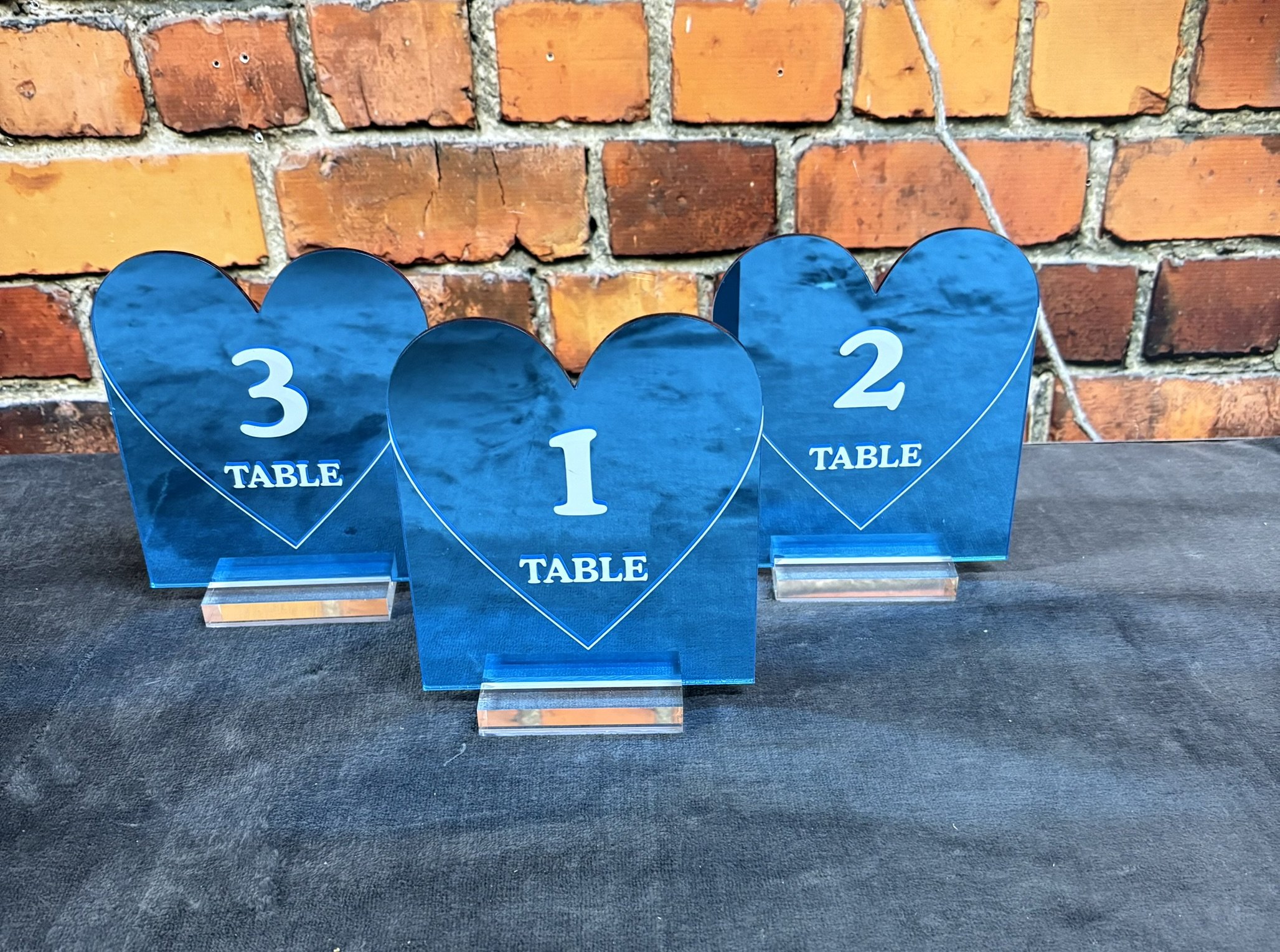 Blue mirror shaped hearts_Table numbers_Love_Bat Mitzvah.JPEG