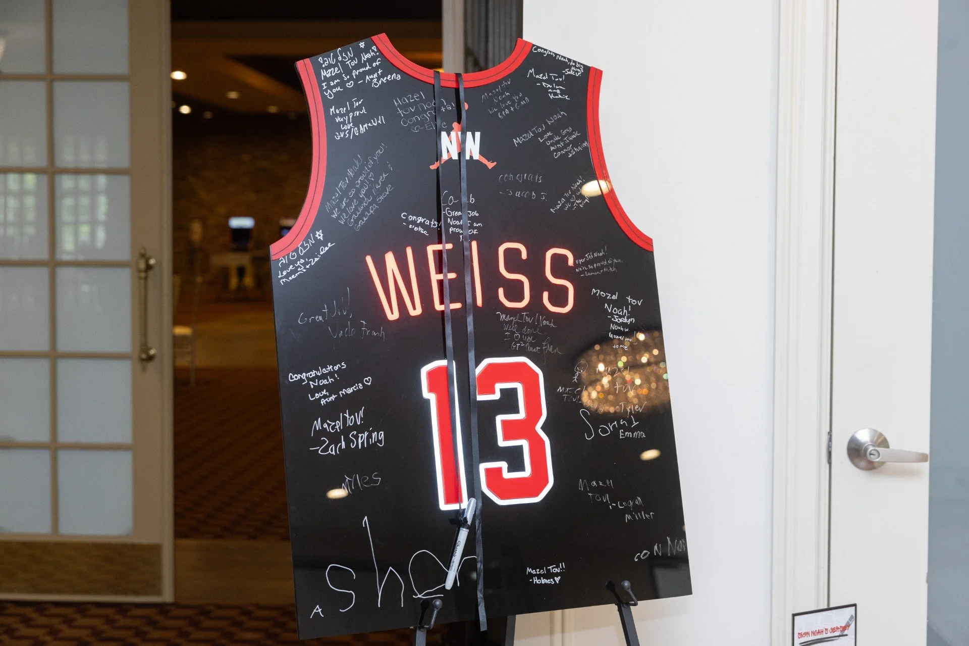 Basketball Jersey Sign-In Board_Neon_Black and Red_Bar Mitzvah.jpg