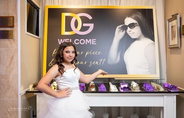 Purple and Gold mirrored sunglasses_Escort Cards_Bat_Bag_Purse.JPG