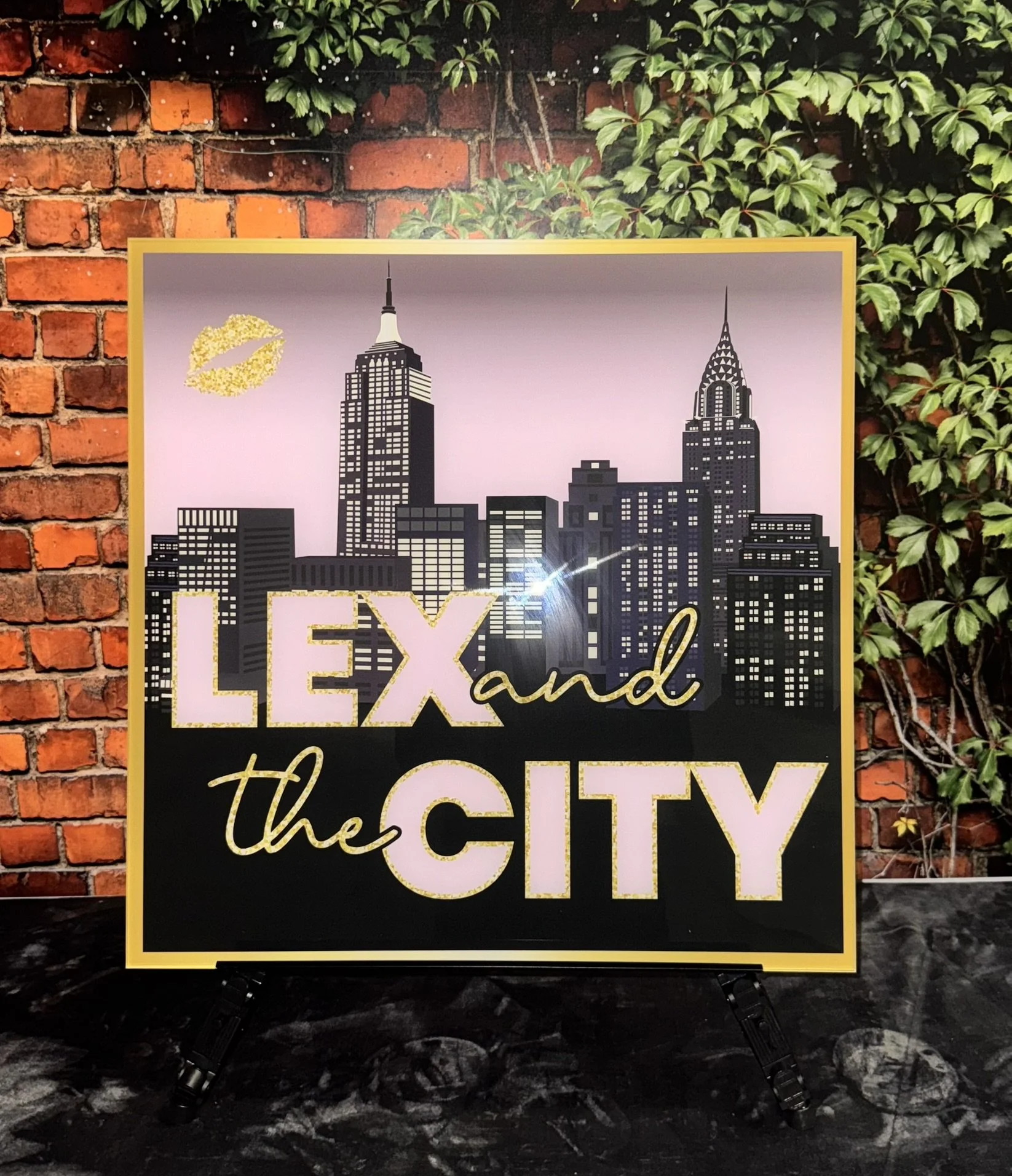 NYC Sign In Board_Lex_Pink Gold and Black_Bat.JPEG