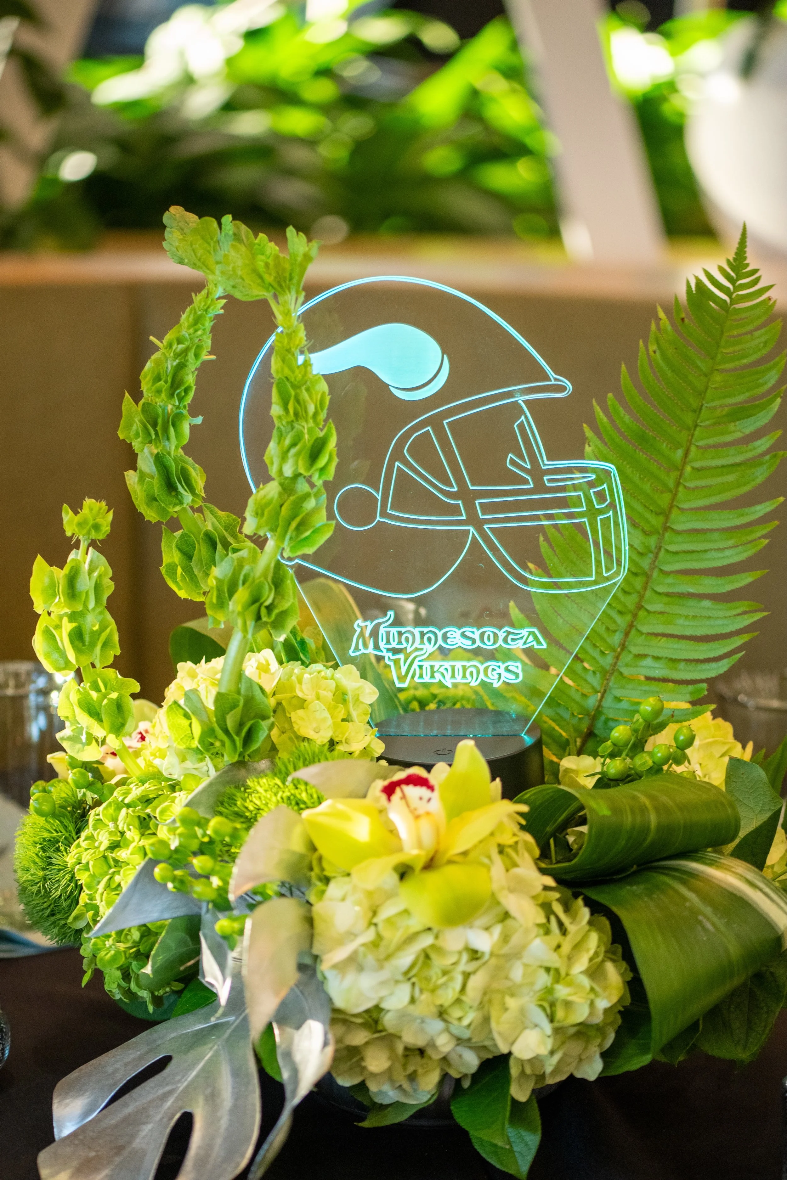 Minnesota Vikings Football Helmet Centerpiece_Bar mitzvah_Sports.JPG