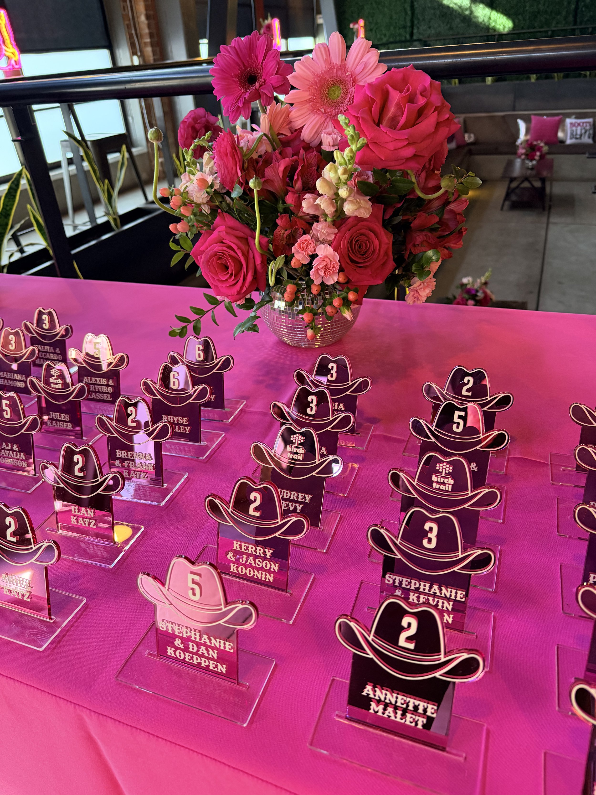 cowgirl hat escort cards