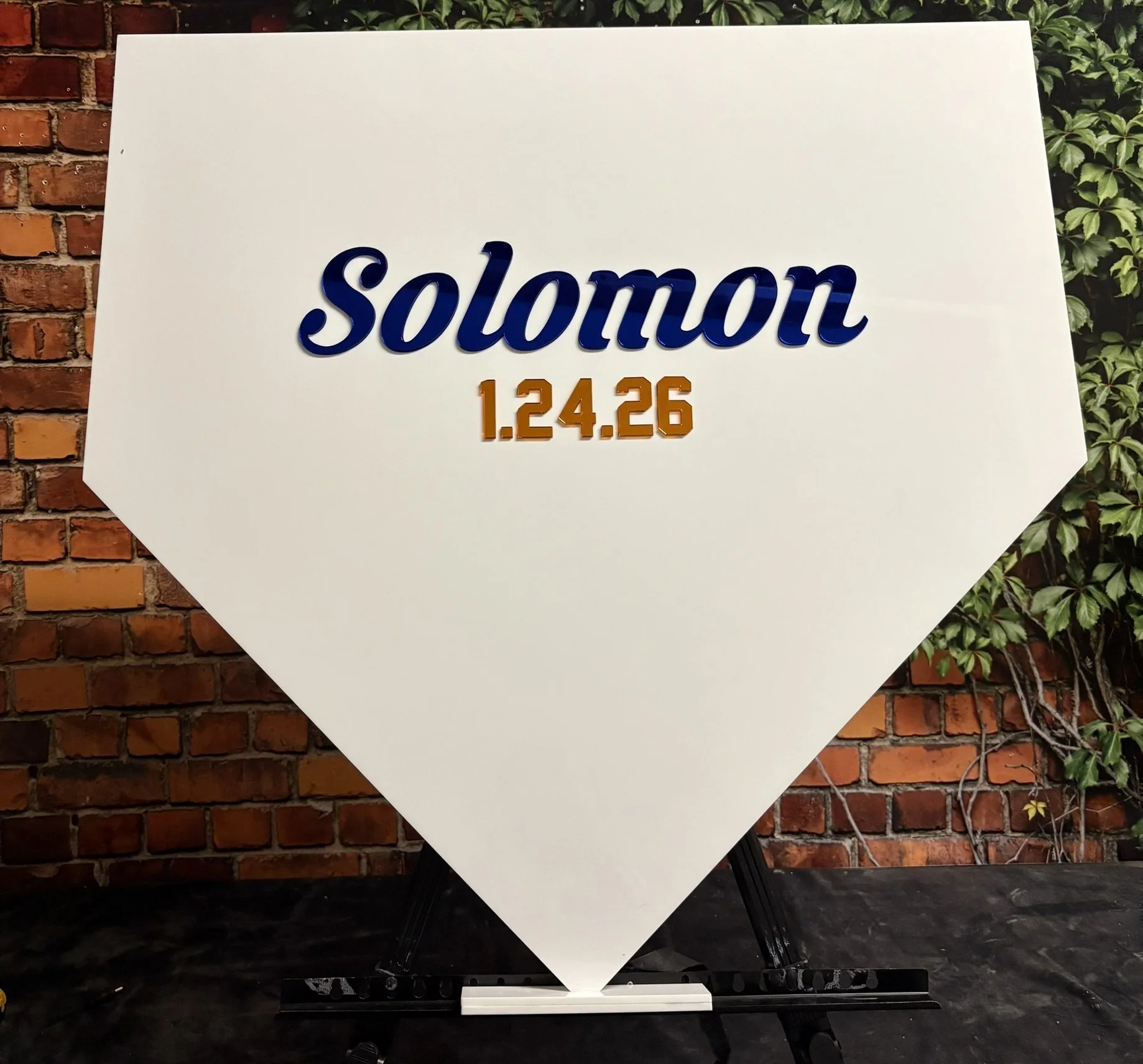 Baseball Home plate sign in board_Sports_Bar Mitzvah.JPEG