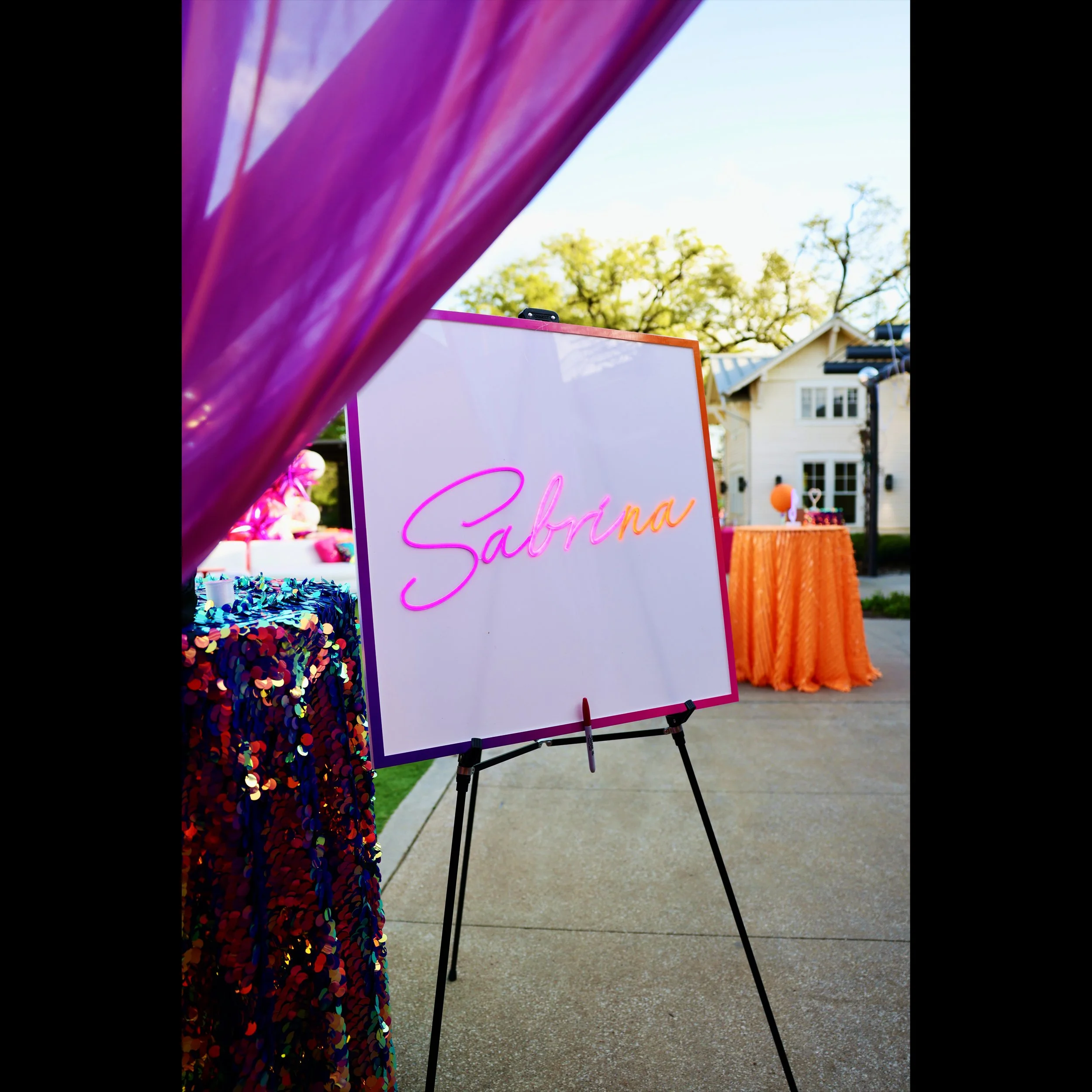 Sabrina Pink Mirror Text Frame White Board Blank.jpg