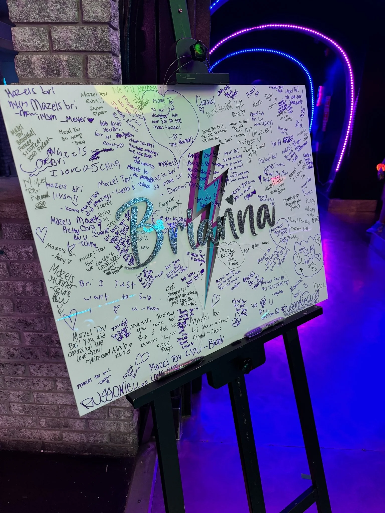White SIgn In board_Blue Glitter_Lightning Bolt_Purple_Bat.JPEG