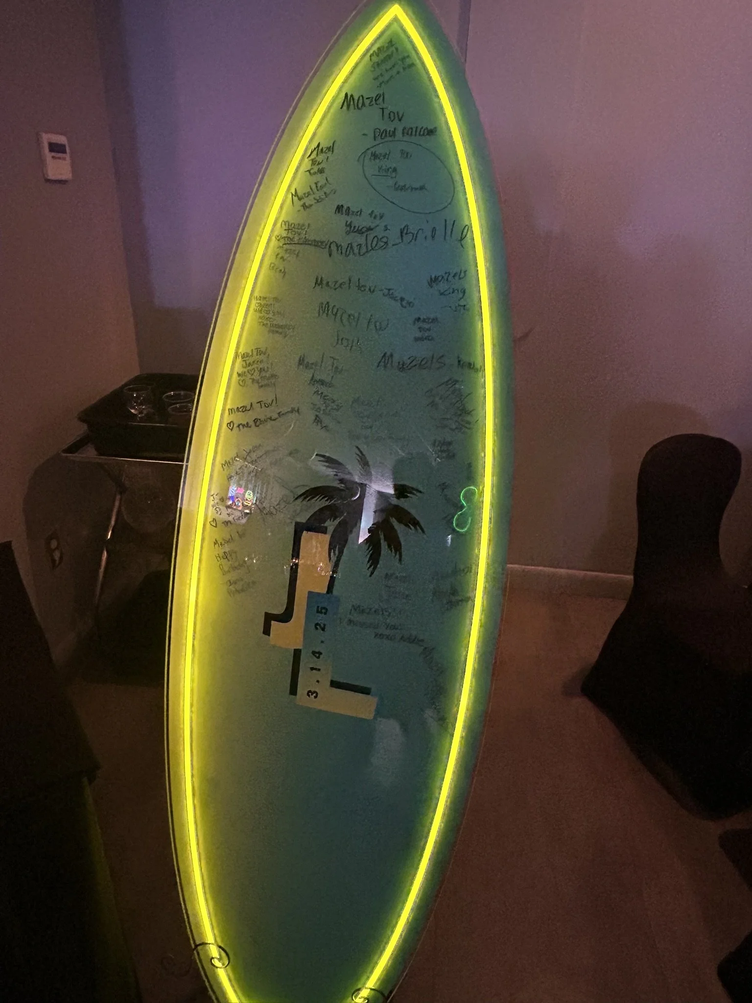 Neon Surf Board Sign in Board_Yellow and Blue_Tropical_Palm Tree_Bat.JPEG