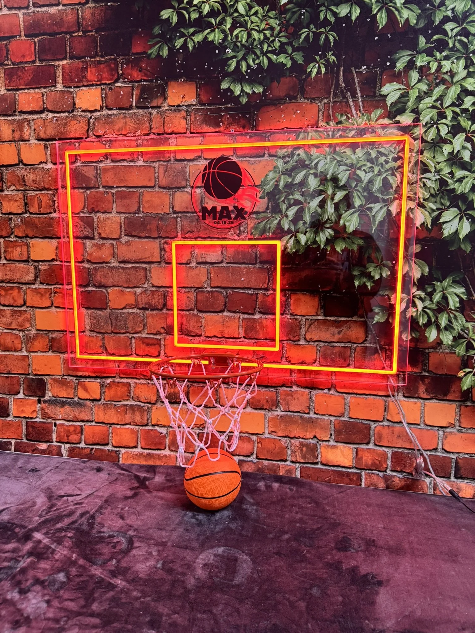 Basketball backboard_Hoop_Red neon_Sports_Bar Mitzvah.2.JPEG