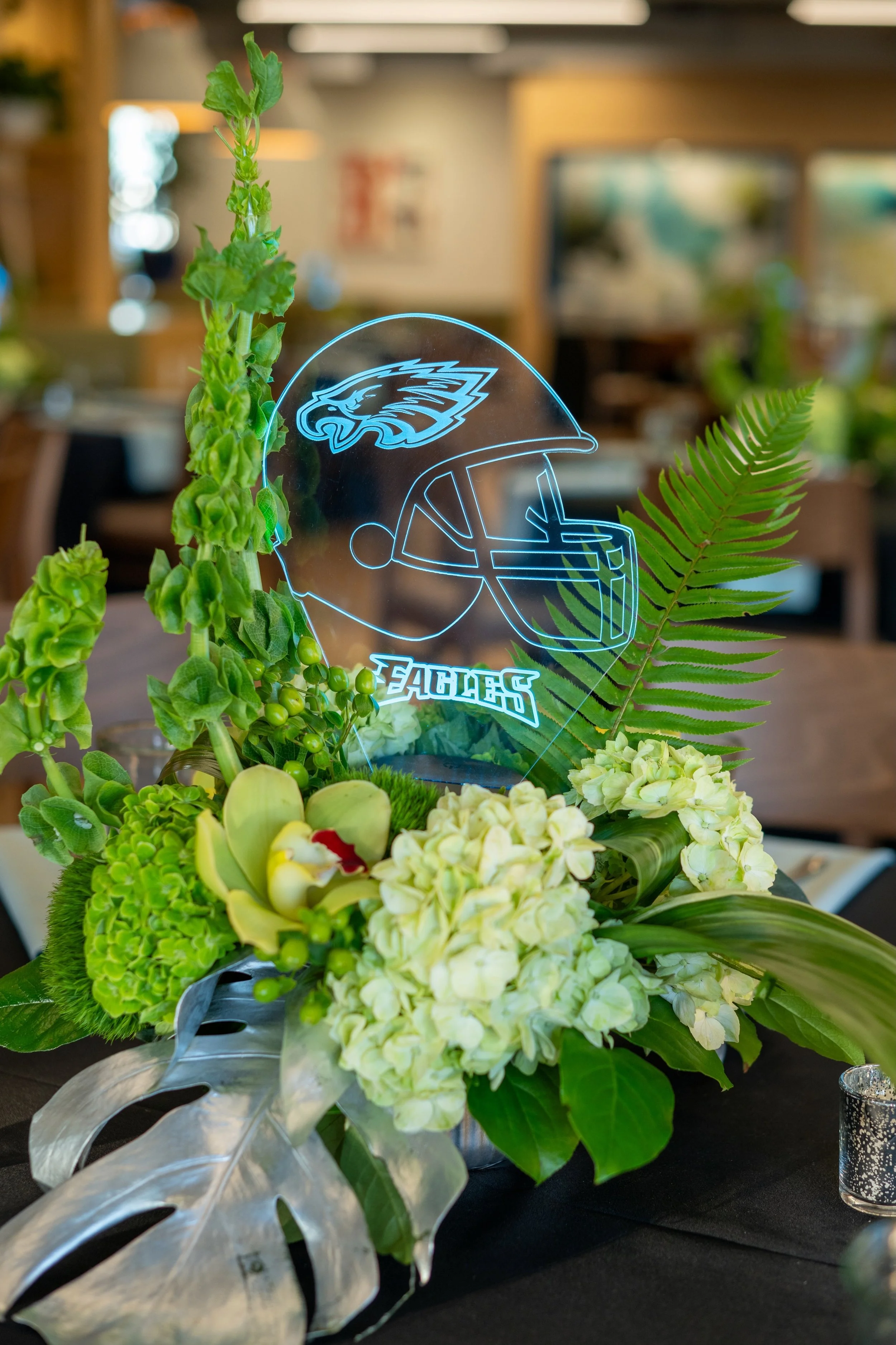 Philadelphia Eagles Football Helmet Centerpiece_Bar mitzvah_Sports.JPG